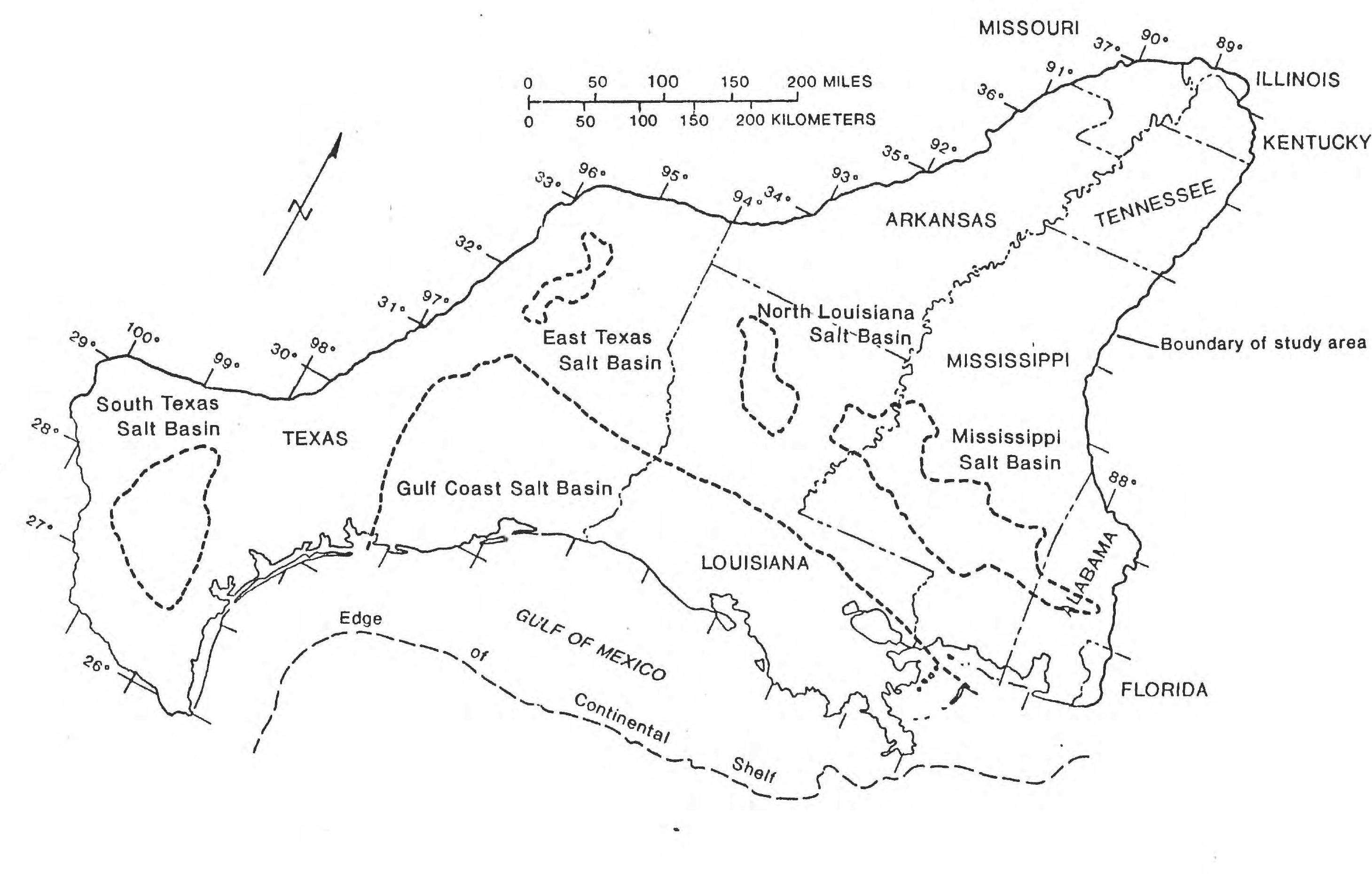 Figure 3 - from SALT-DOME LOCATIONS IN THE GULF COASTAL
