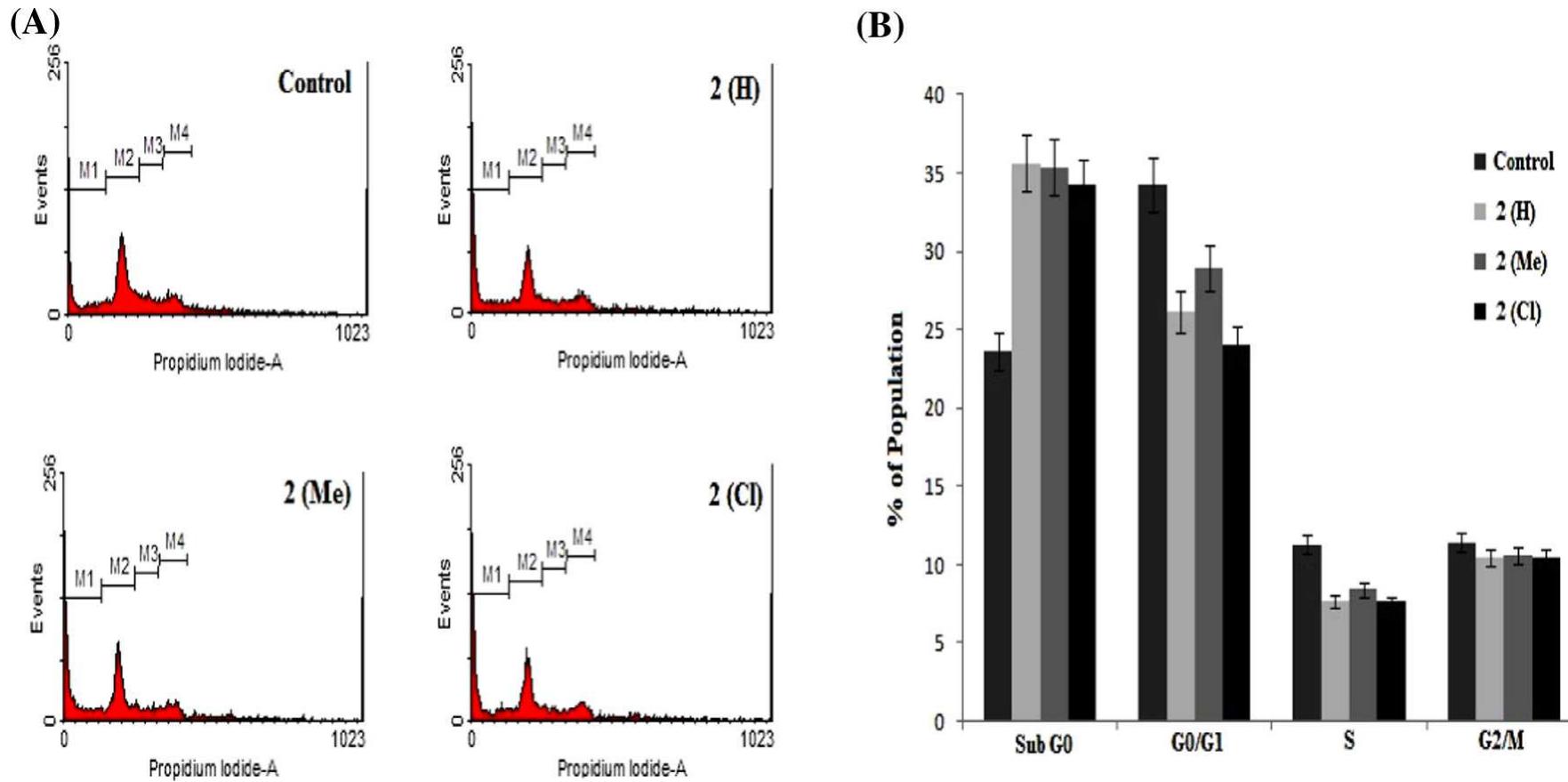 Flow cytometry analysis of the cell cycle distribution of