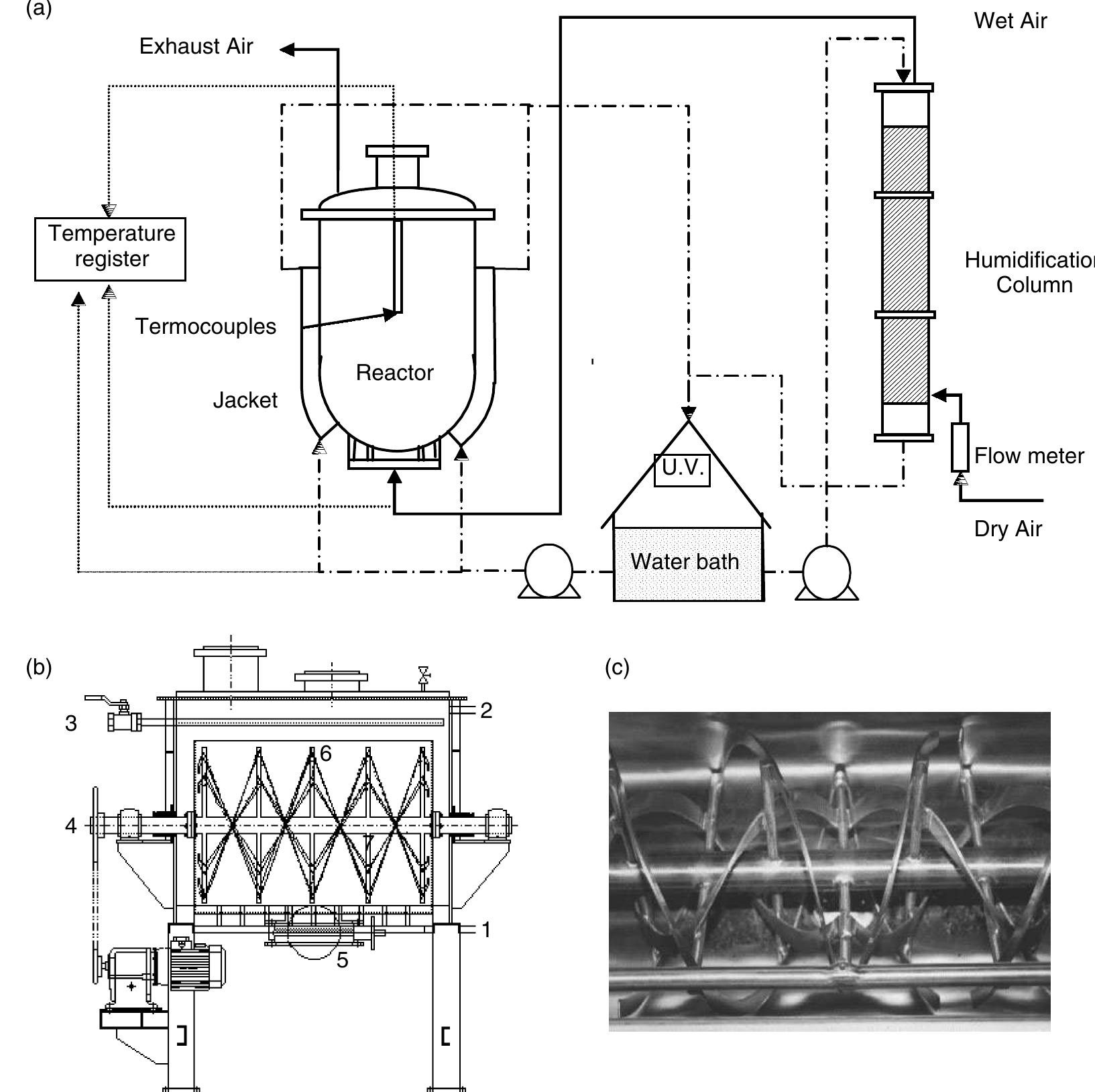 (a) schematic diagram of the set-up of the pilot plant