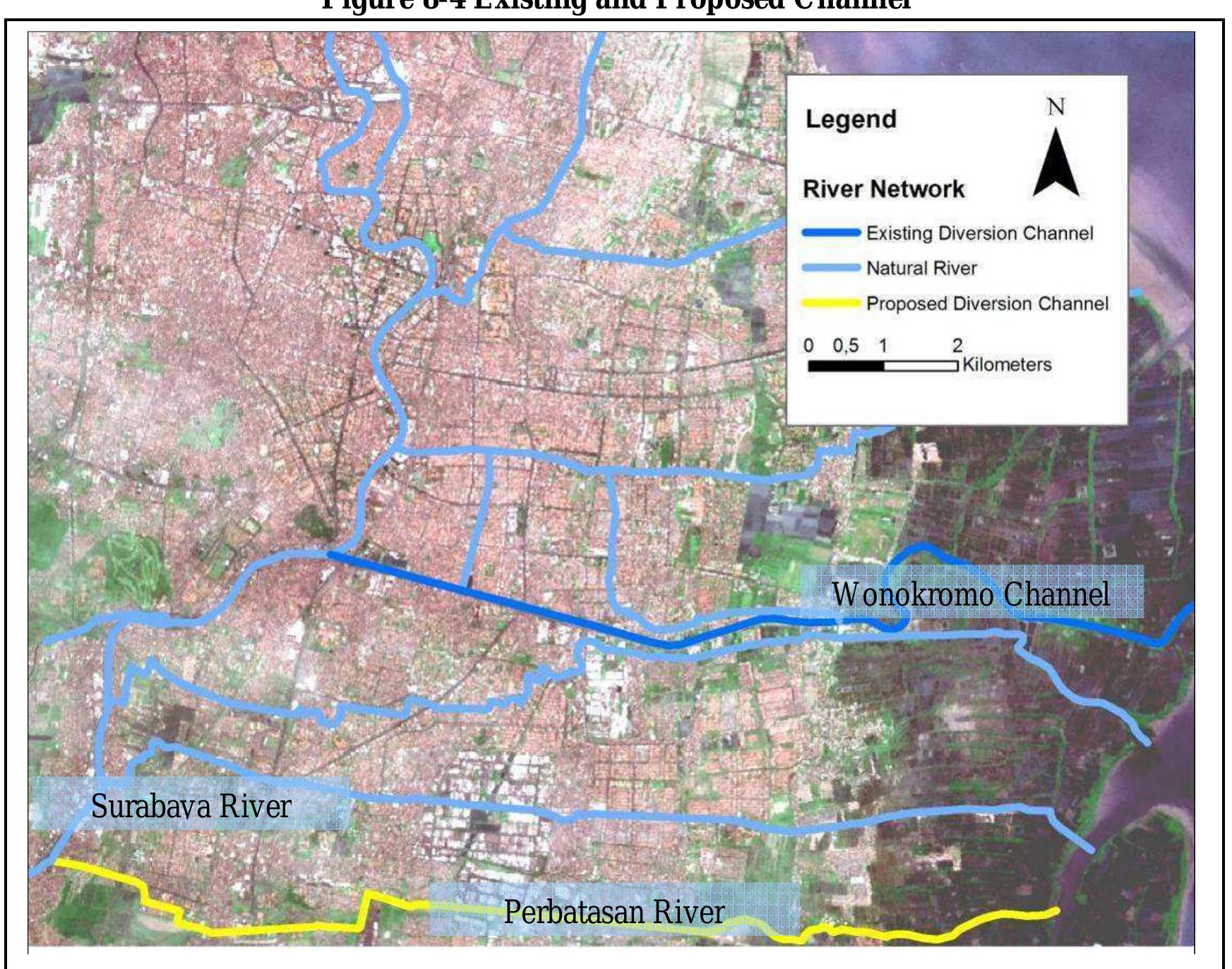 'o act as a new diversion channel, the dimensions of