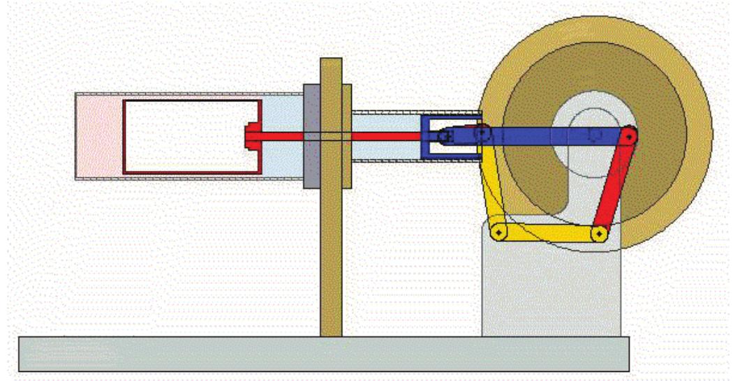 Schematic of stirling engine [7].