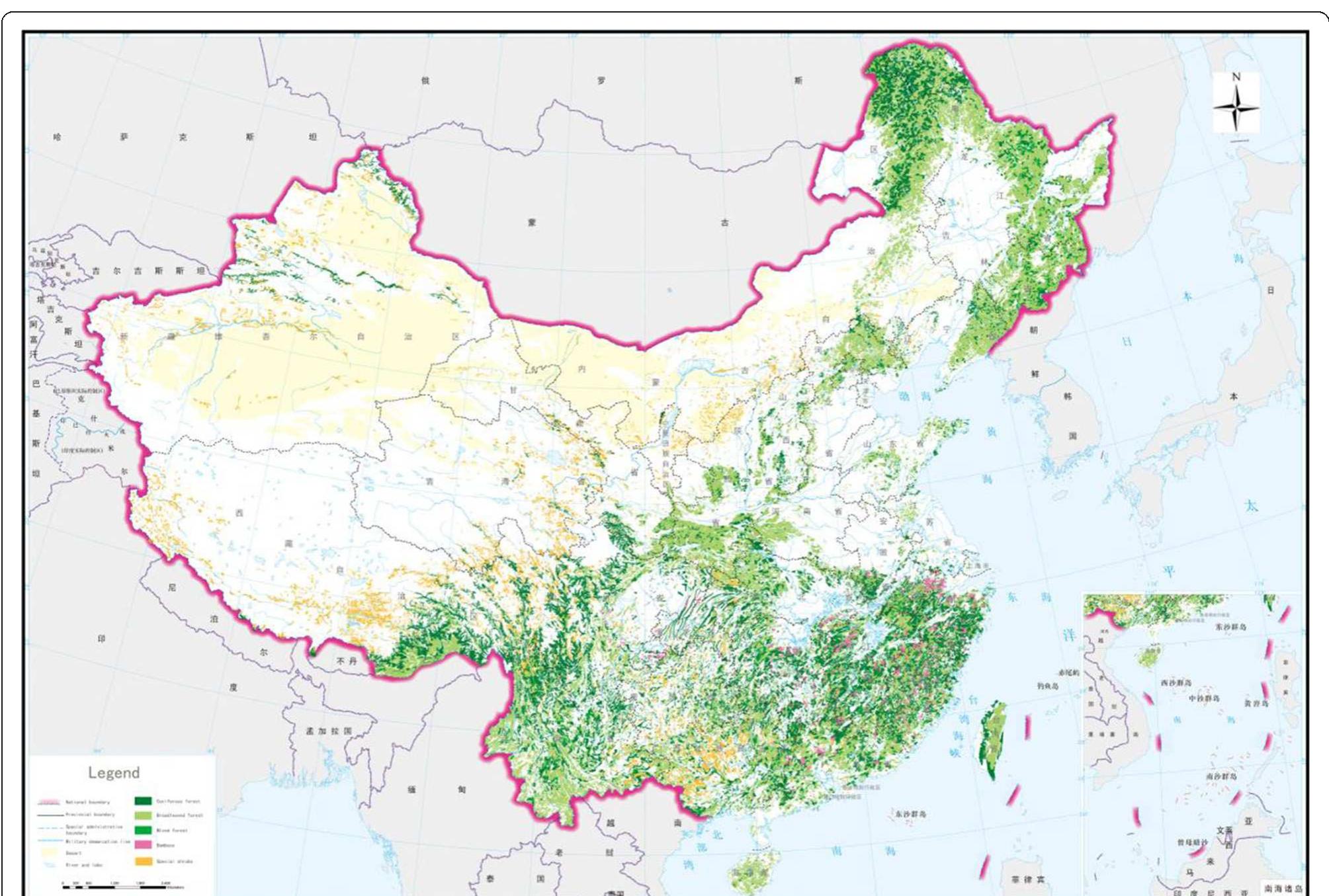 Sfa Map.pdf Current forest map of china. source: sfa (2014b) in