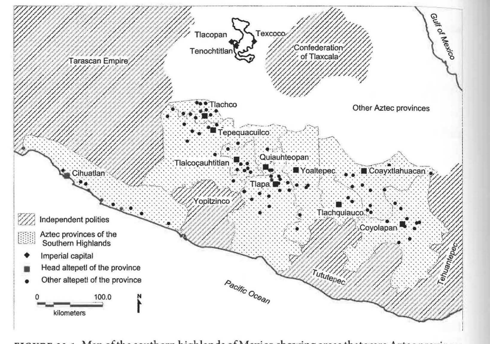 Figure 1 - AZTEC PROVINCES OF THE SOUTHERN HIGHLANDS