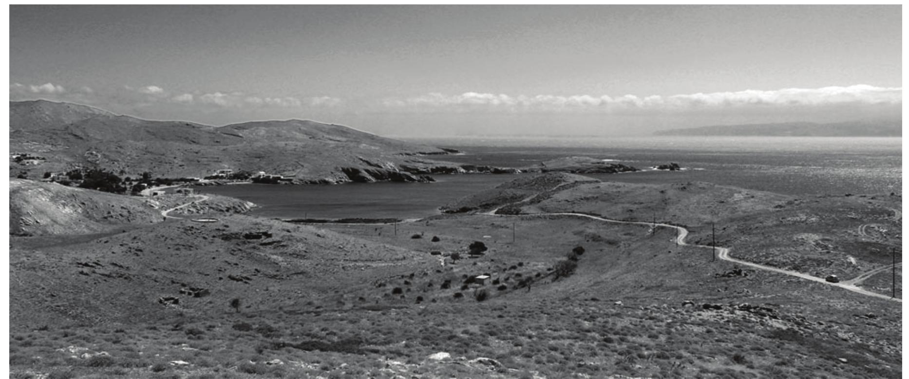 Figure 11. View of Geraistos and the island of Andros from tower BK-53, looking northeast. 