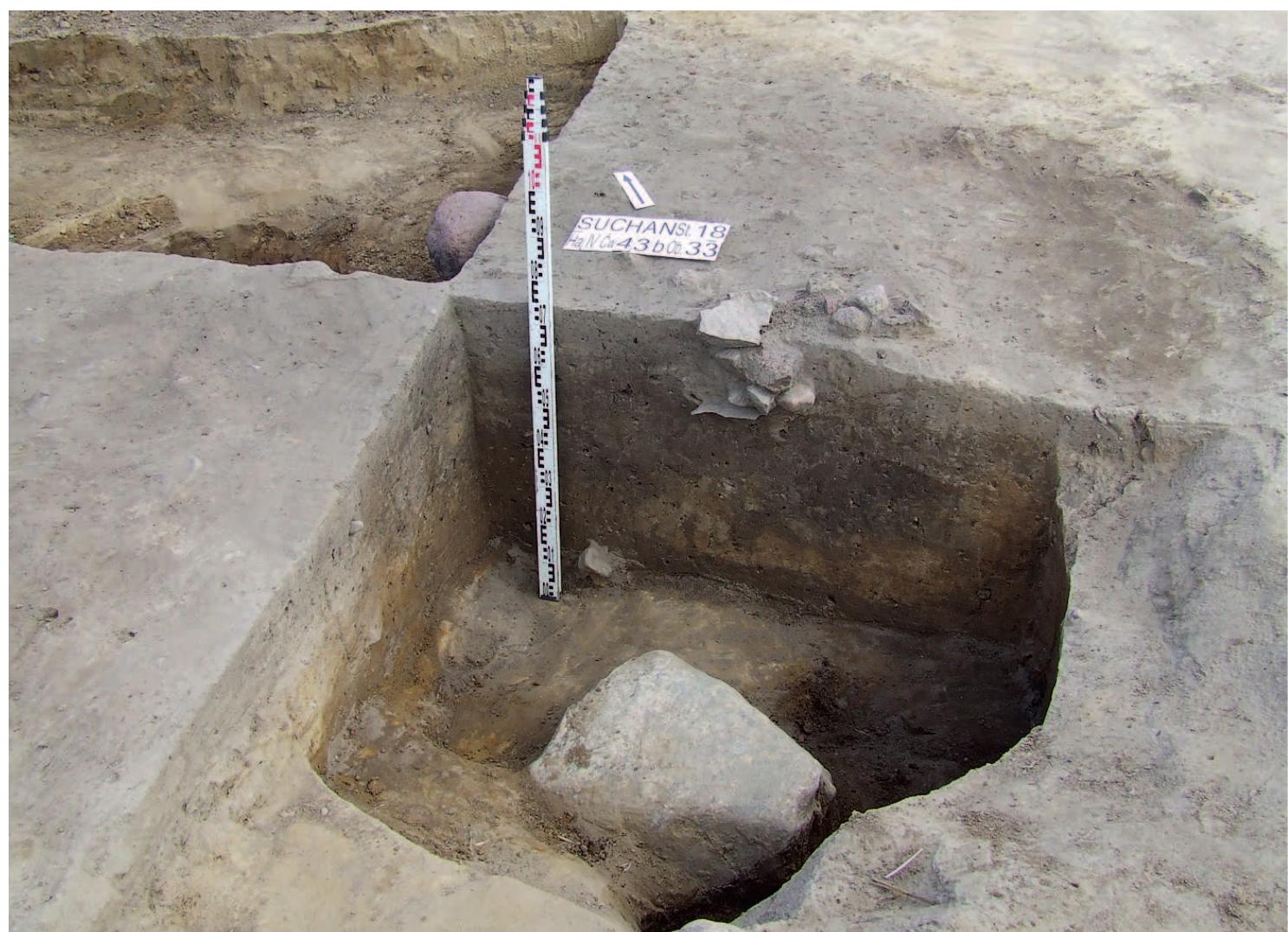 Badania wykopaliskowe w Suchaniu (fot. Barttomiej Rogalski) Archaeological excavations at Suchan (photo Barttomiej Rogalski) 