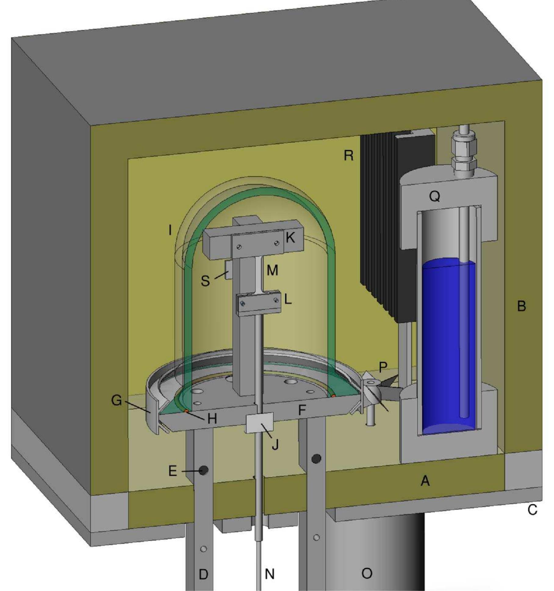 Humidity Injection Bar -5: cross-section of the environmental chamber: (a) bottom