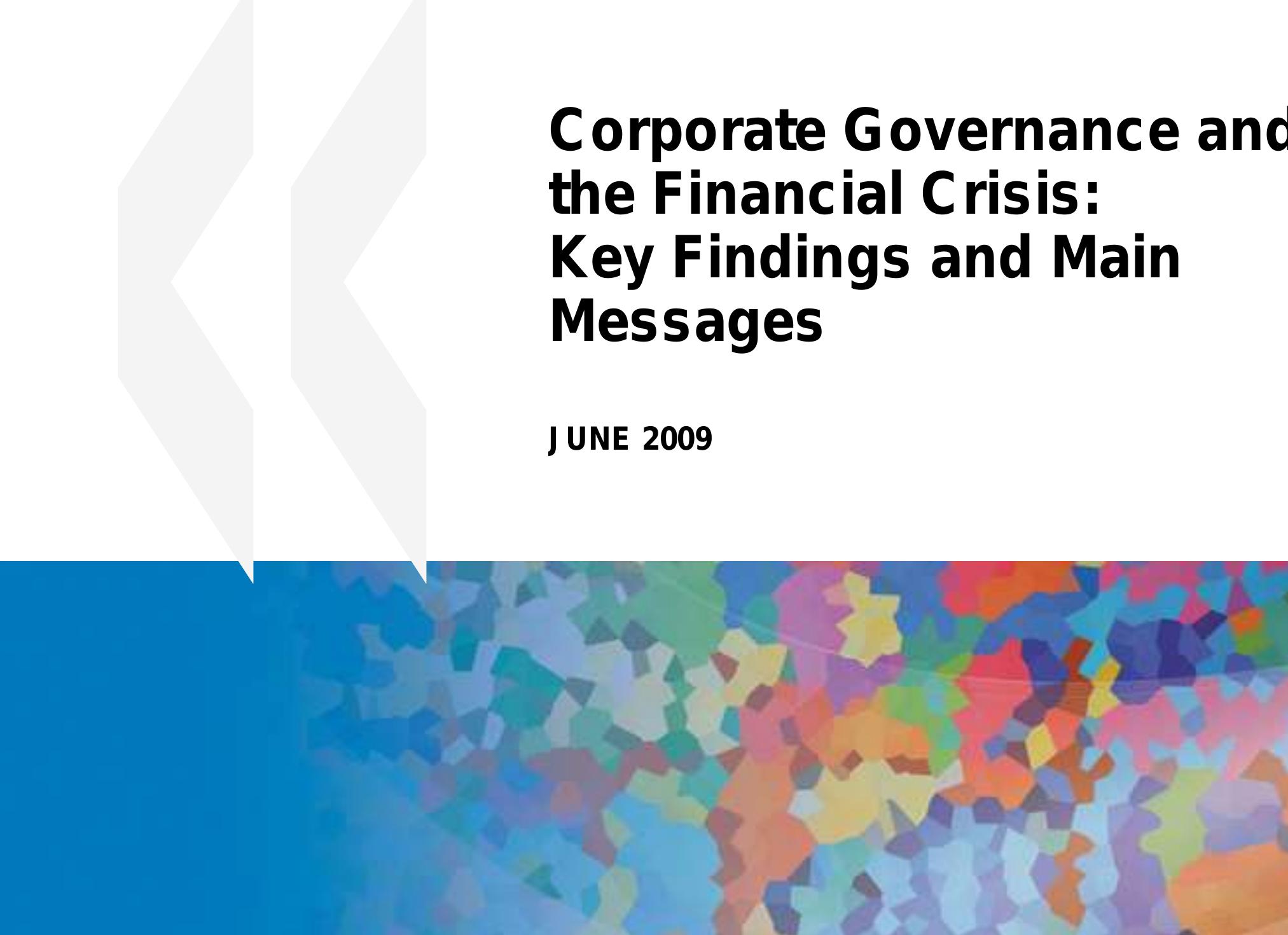 (PDF) Corporate Governance and the Financial Crisis: Key Findings and ...