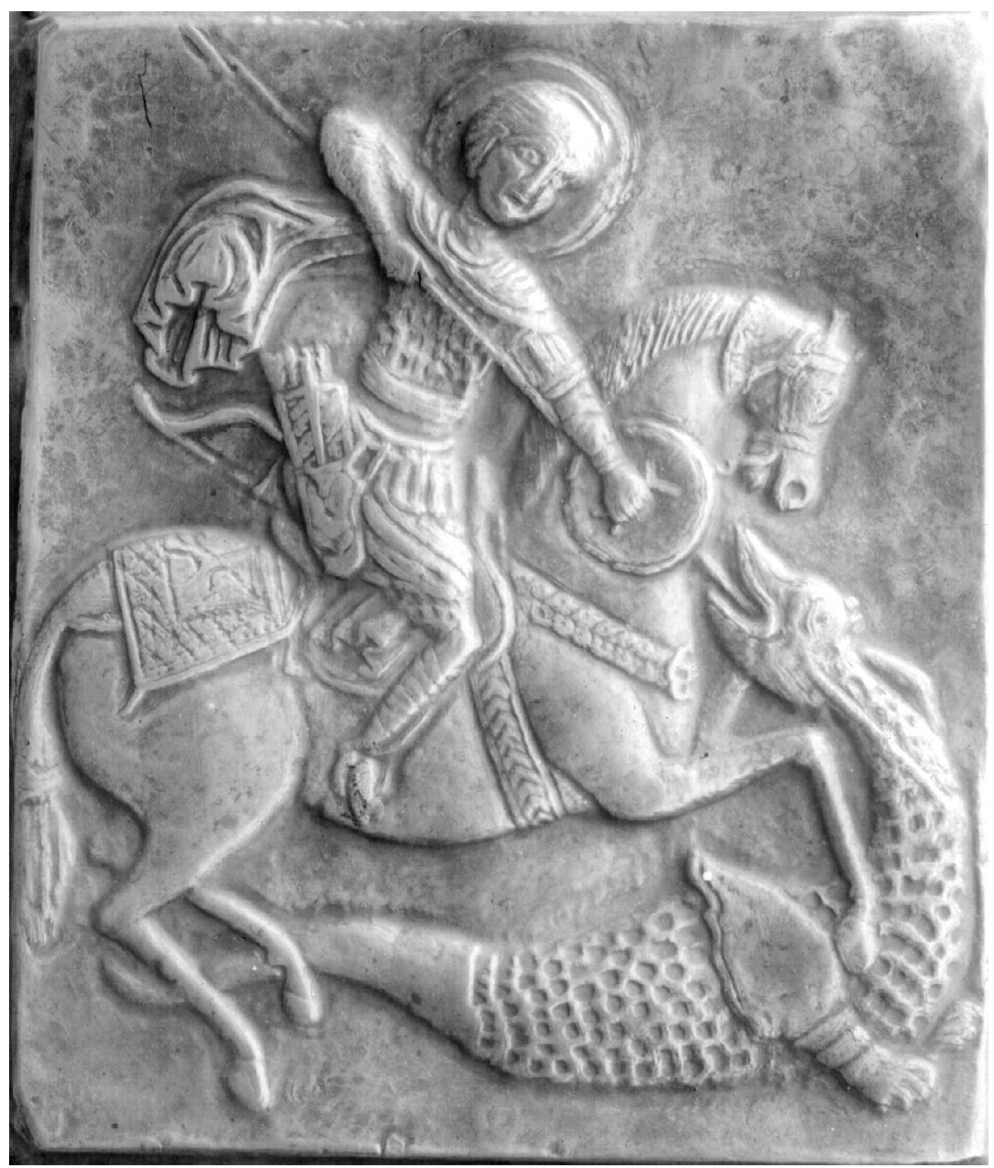 Crowned horseman with long stirrup and a high saddle. coin