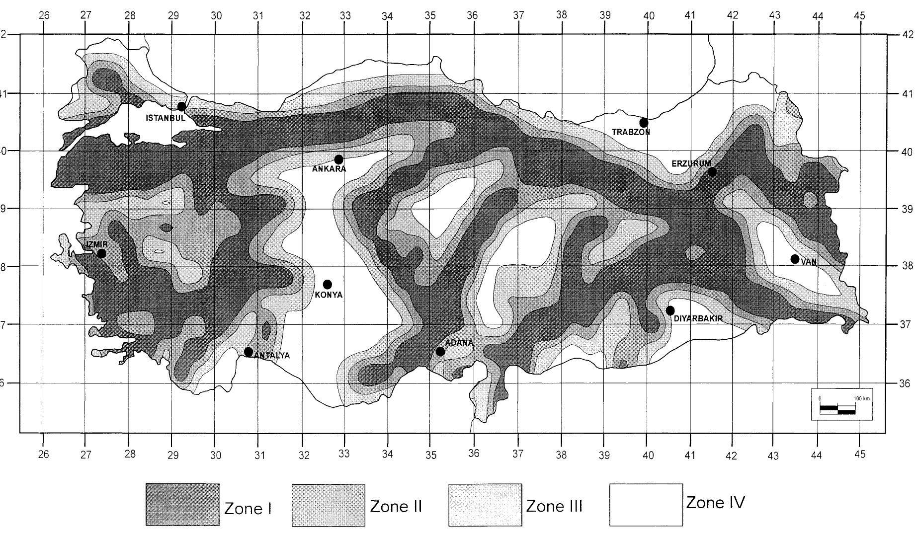 Turkey Seismic Code (PDF) Seismic hazard map of Turkey using the deterministic approach