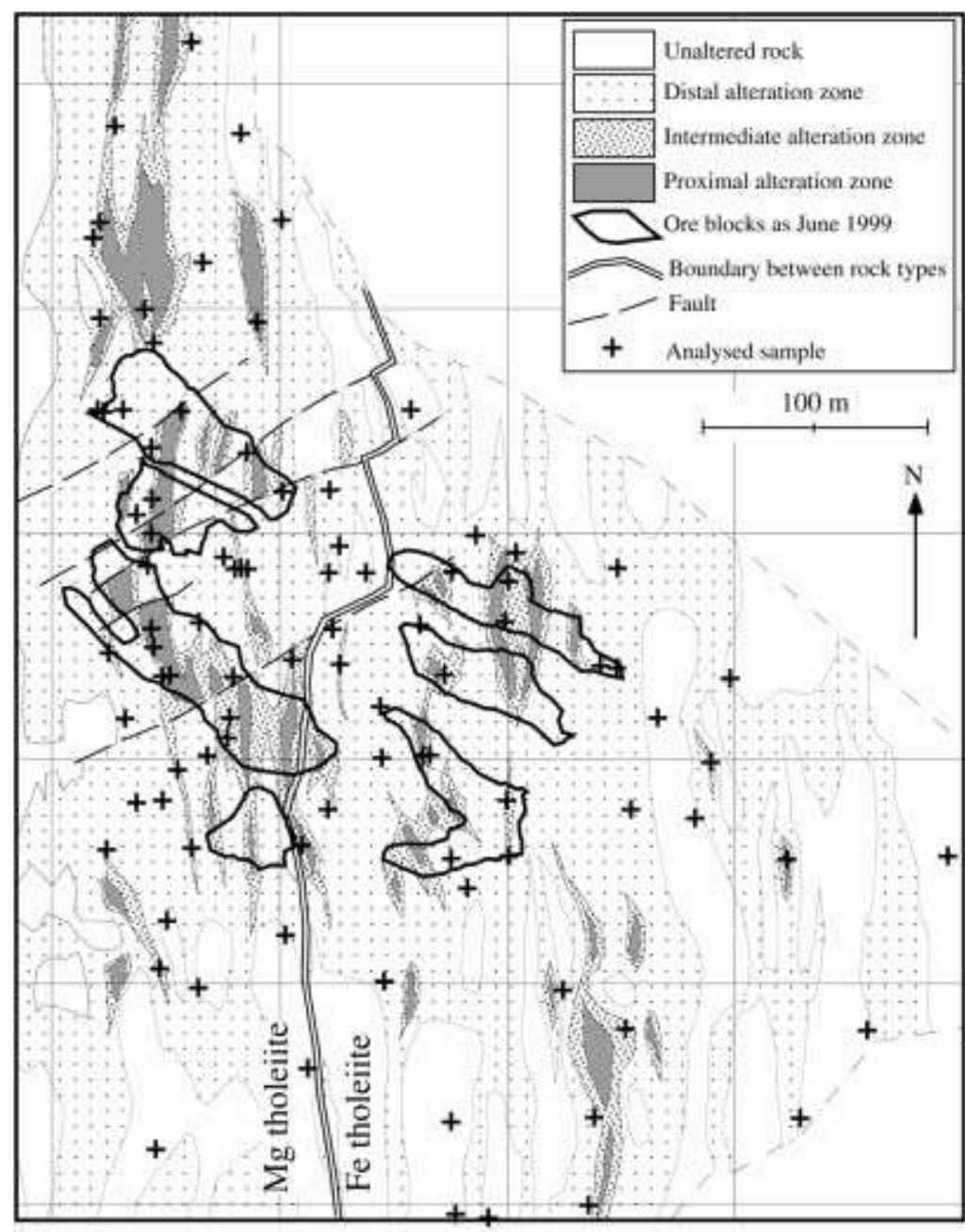 Figure 2 - from Alteration zoning and primary geochemical