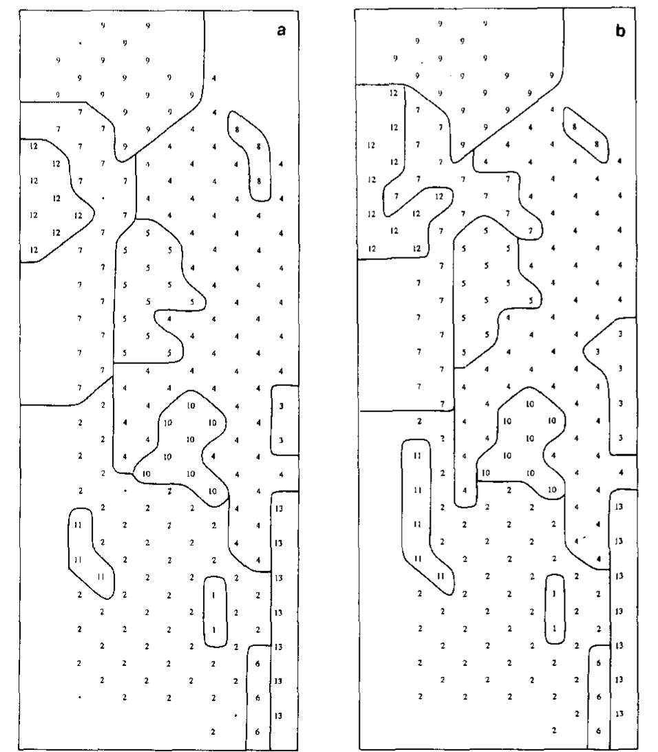 Map of the multivariate vegetation structure (28 species),