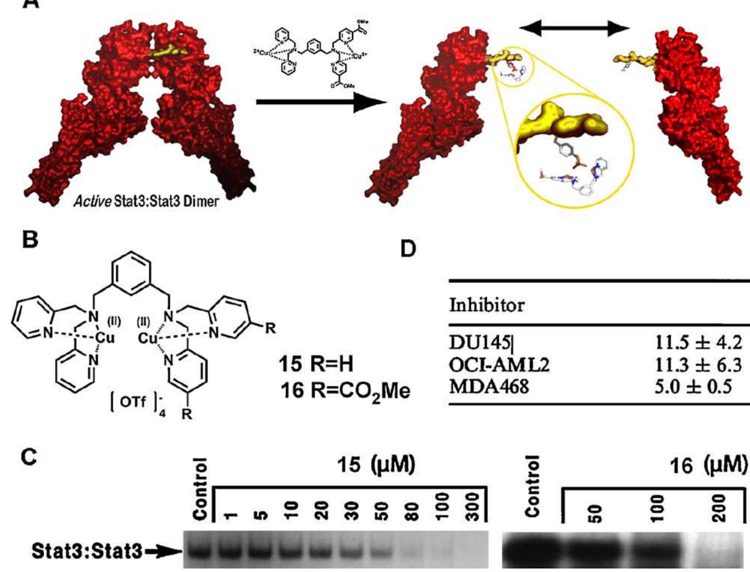 Dimer Inhibitor (a) chemical structures of anthracene-labelled zn(ii)-dpa