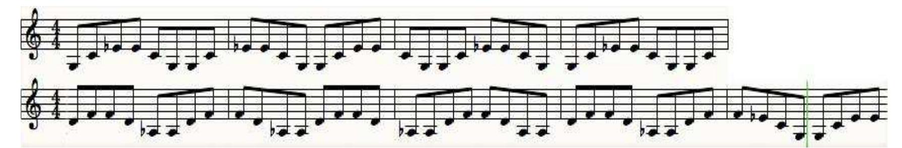 Figure 1. The Arpeggiation Pattern in "Vitamin S." 