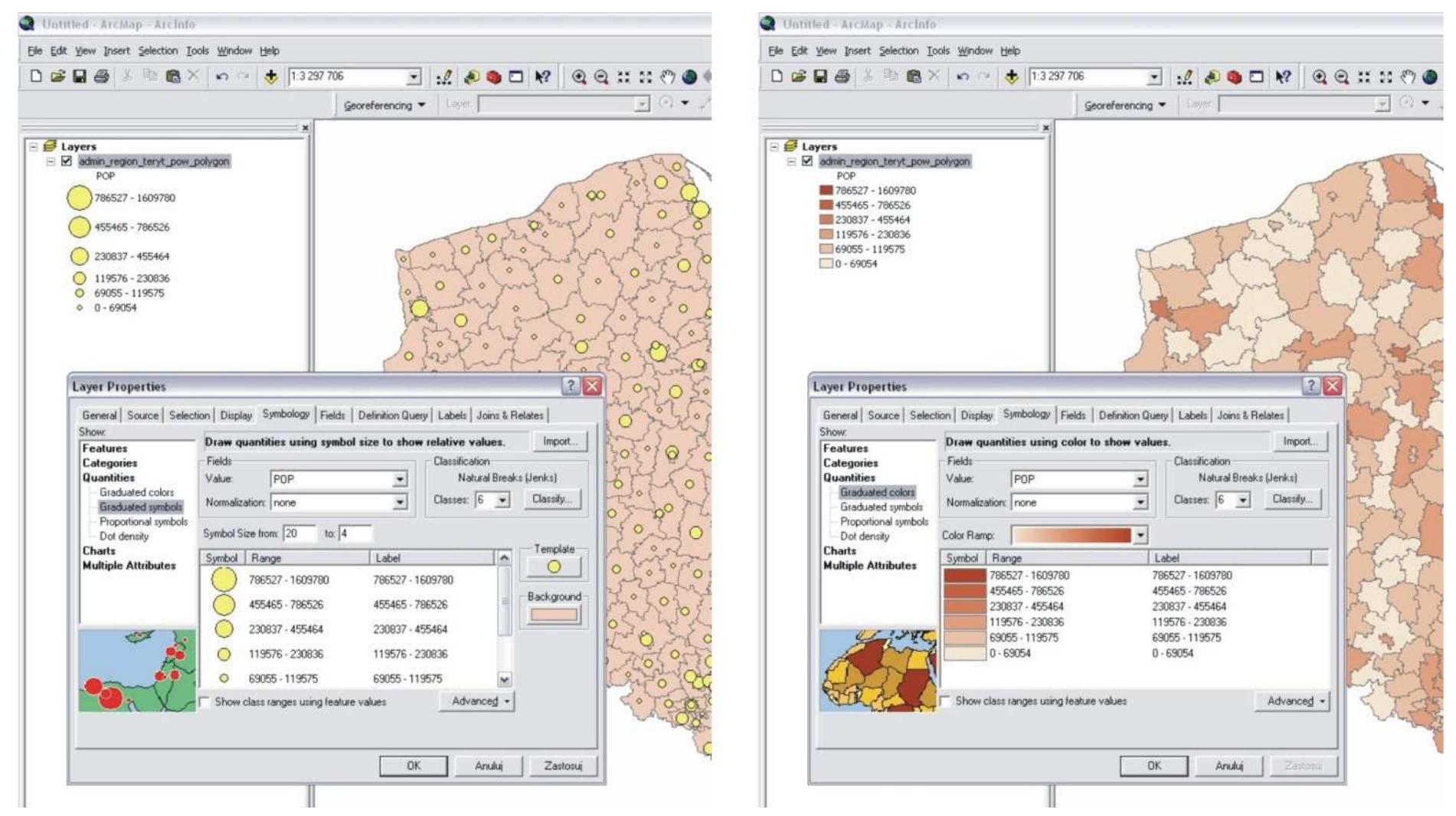 Figure 4 - Choropleth maps and diagram maps in atlas of