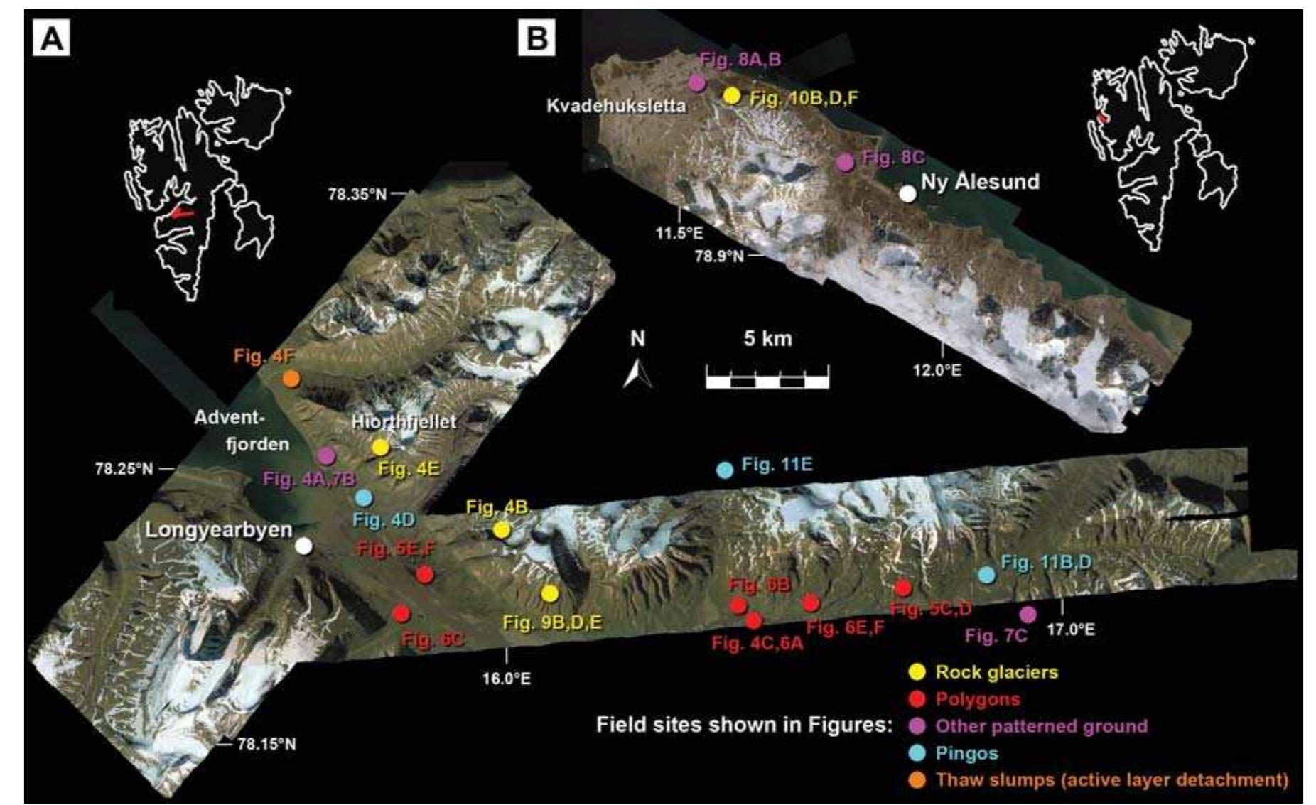 Context maps of study areas. (a) map of the arctic, with