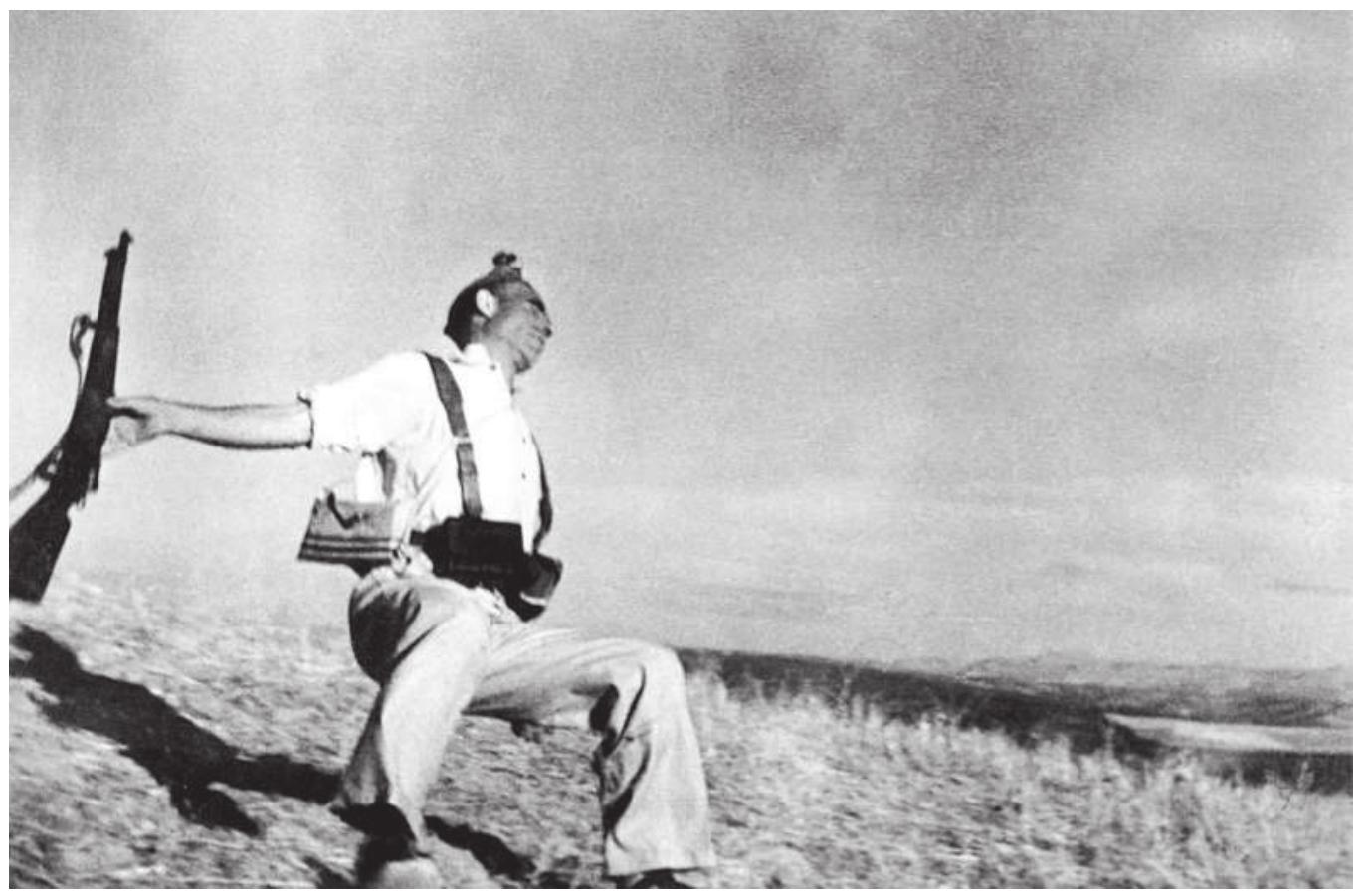 Figure 9. The Falling Soldier, or Loyalist Militiaman at the Moment of Death, Cerro Muriano, September 5, 1936 (Capa, 1936). 