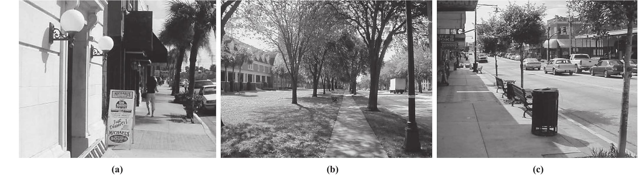 FIGURE 1 ___Livable-street sections. 