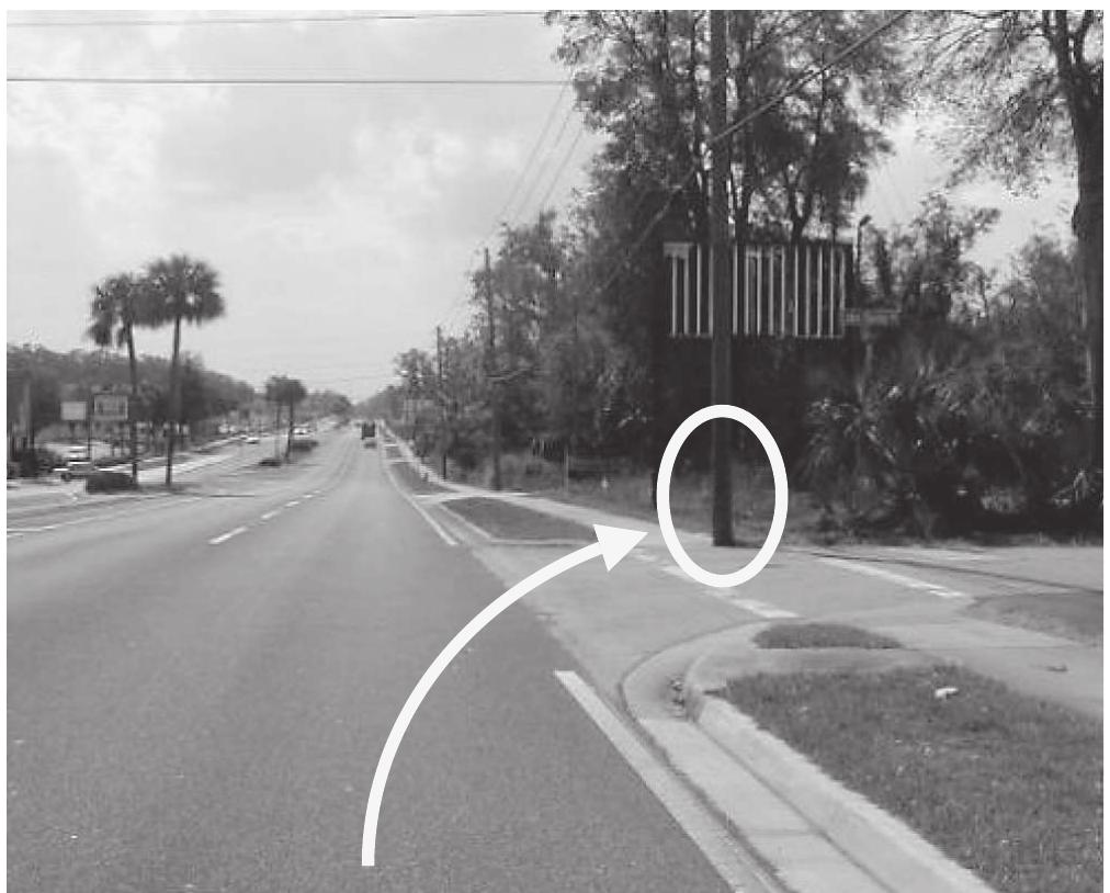 FIGURE 3 Representative urban fixed-object crash. 