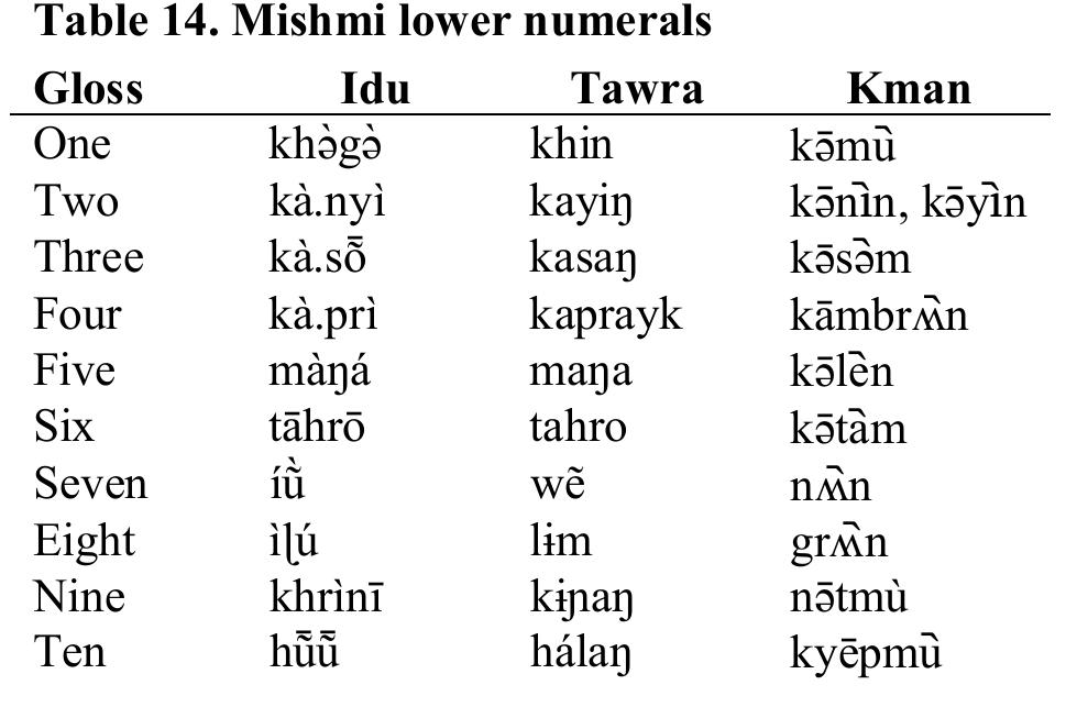 (PDF) The ‘Mishmi’ languages, Idu, Tawra and Kman: a mismatch between ...