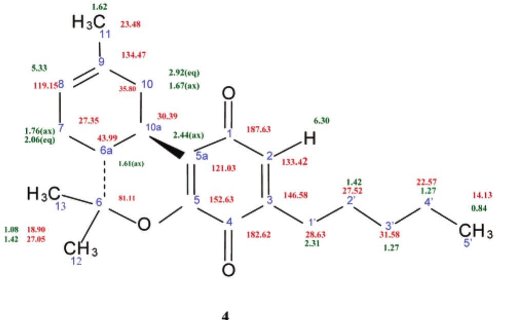 Structure of compound 4 with the atom labeling scheme and