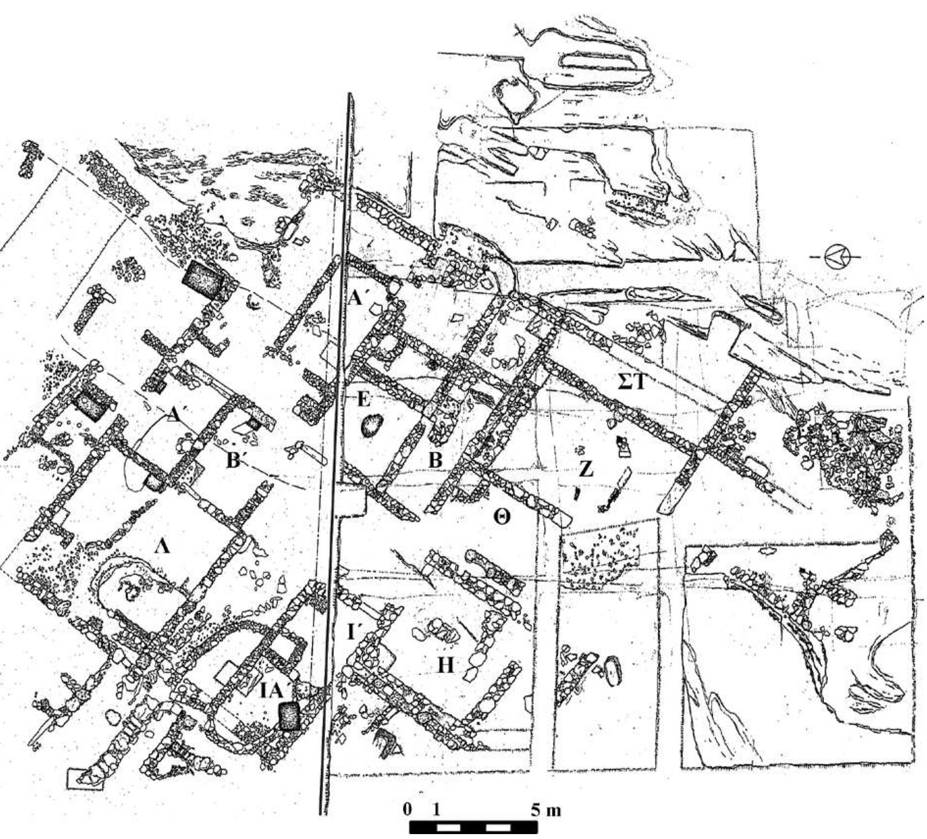 Fig.3 The settlement at Kontopigado (Building Complex I) 