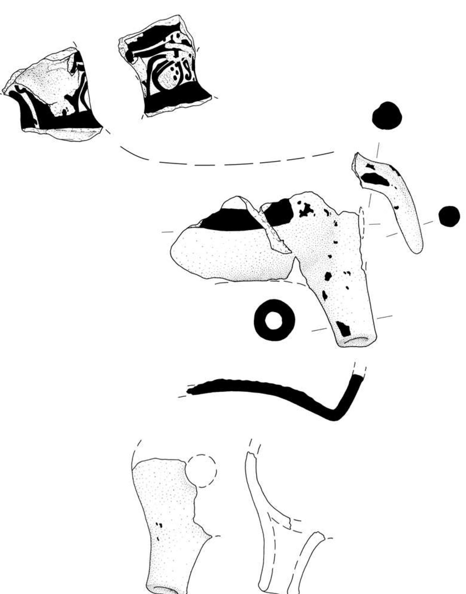 Fig. 8 Building Complex I. The bull figure from the court (scale 1 : 2) 