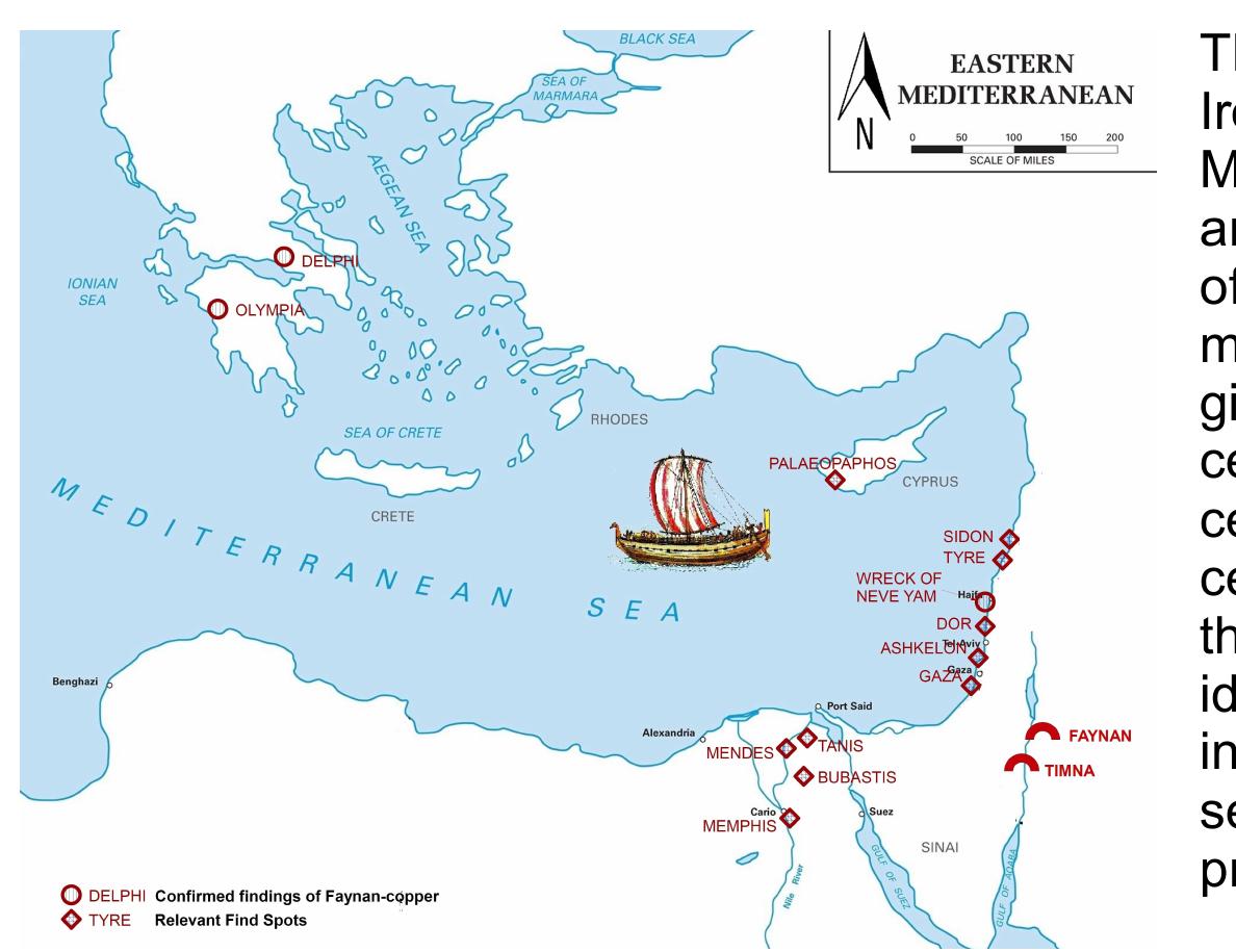 This project was inaugurated in 2016, is based at Humboldt-Universitat zu Berlin and links several regional projects.  Therefore, a regular copper-trafficking over a significant time span between the Southern Levant and the Aegean region becomes apparent. The notion of systematic trading of a significant commodity like copper is only understandable when this phenomenon belongs to a wider network that circulated an array of raw materials among several participants, possibly acting under market conditions. A first step to reveal this network and its social dynamics, is to retrace the trade routes of the copper — in this case especially those from Faynan — in the Mediterranean. 