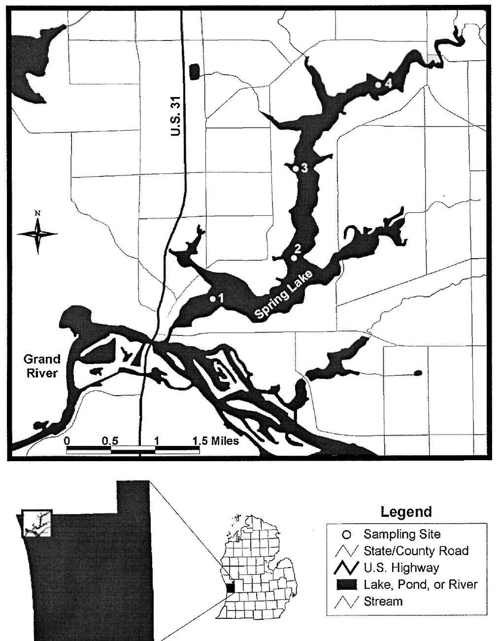 Spring Lake Michigan Map.pdf (PDF) The Reduction of Internal Phosphorus Loading Using Alum in Spring ...