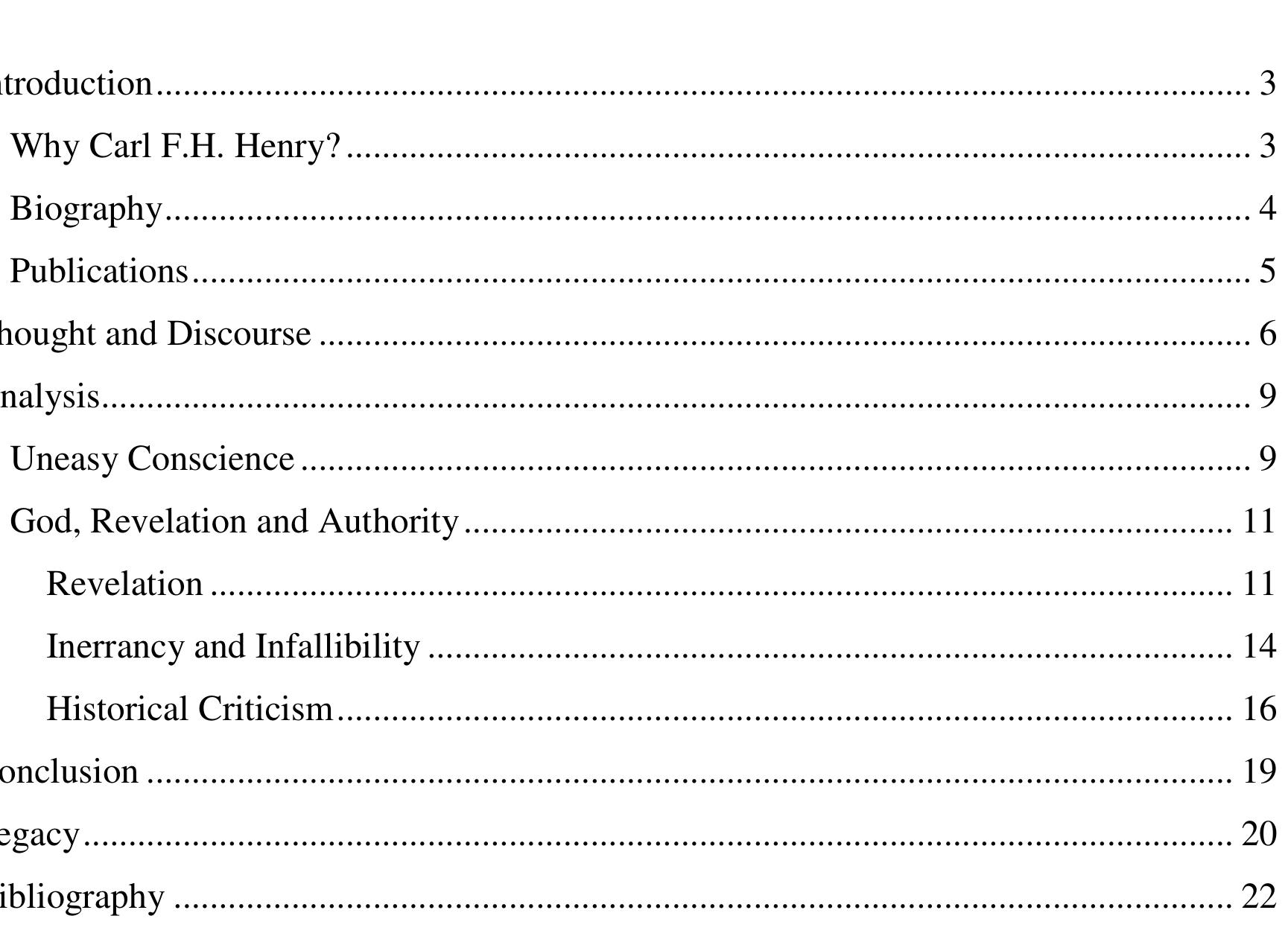 Carl Henry Table 1 - from Hermeneutics of Carl F.H. Henry