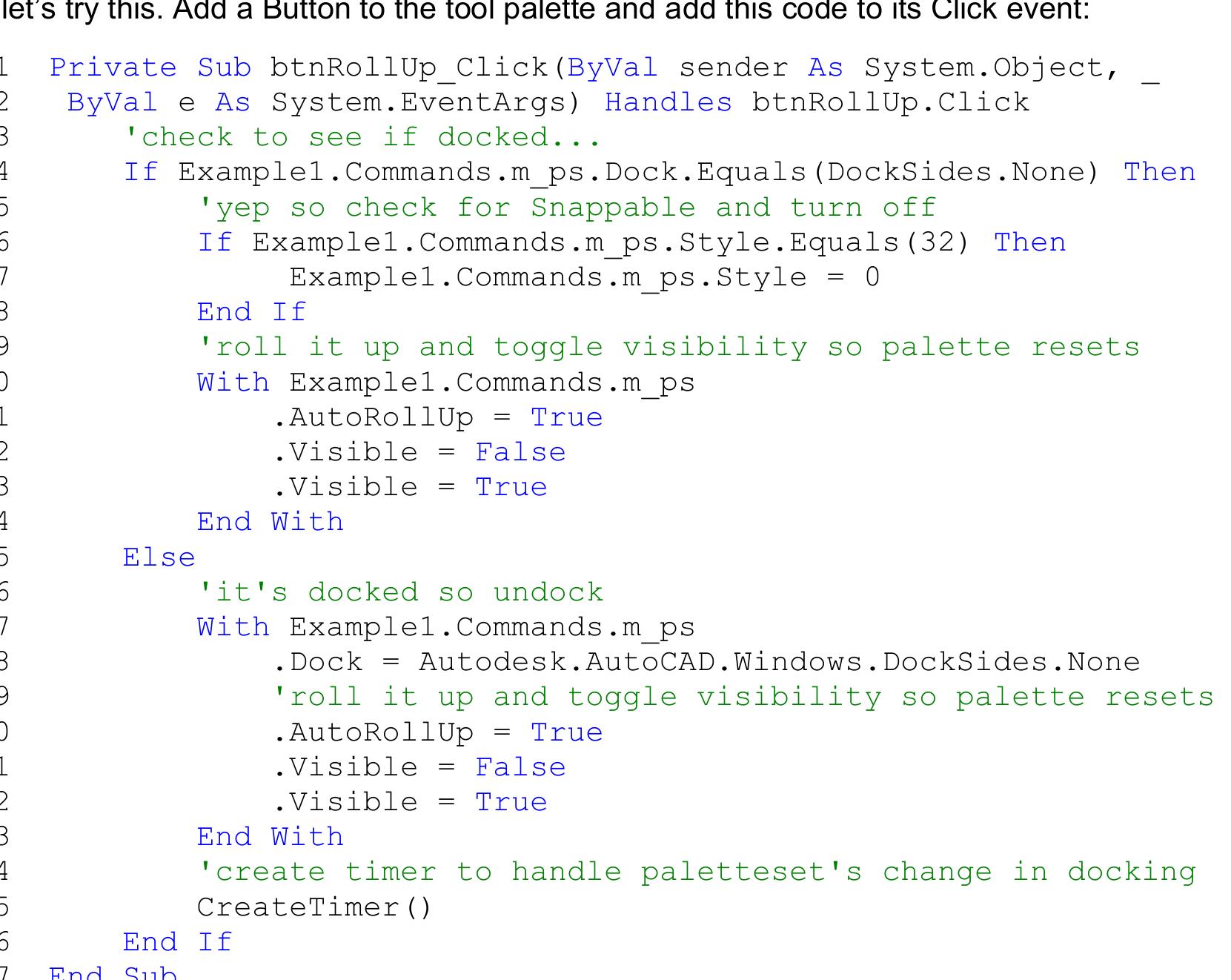 (PDF) Creating a Docking Palette for AutoCAD® with VB.NET