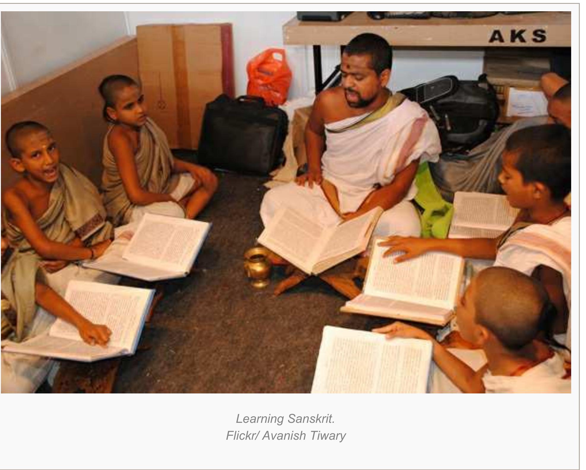 ut in northeast Delhi, nestled amidst the industrial, agricultural, and residential suburb of Mandoli, is a small compound where a committed group of Sanskrit enthusiasts live, study, teach and speak only Sanskrit. Camps are eld there year round, run by Samskrita Bharati, an organisation devoted entirely to propagating spoken Sanskrit “in very home and in every village” (grihe grihe graame graame). This motivating ideological force extends to “every ity in every nation” as well (nagare nagare deshe deshe).  Revived interest in Sanskrit study in India reveals patriotism and a problematic nationalism. 