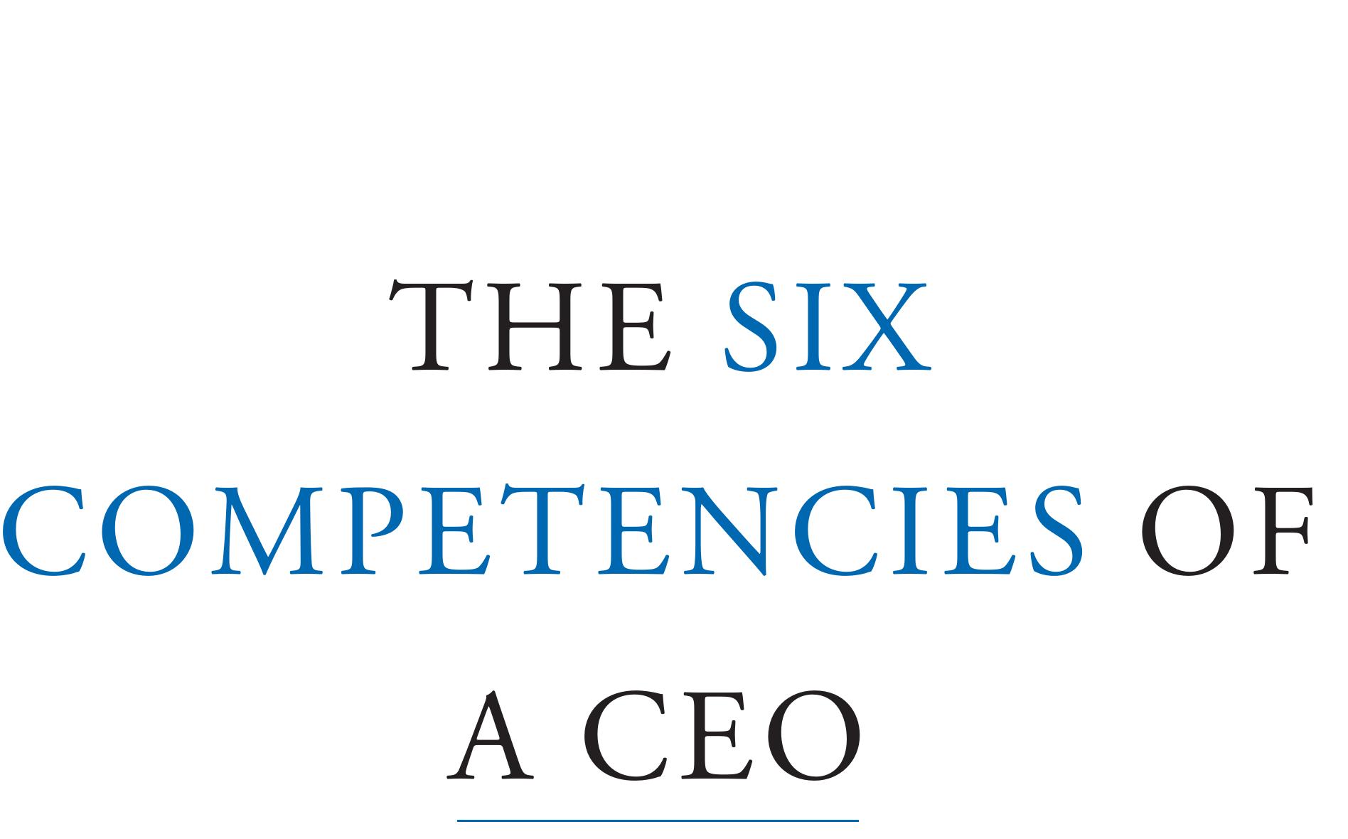 (PDF) The Six Competencies of a CEO