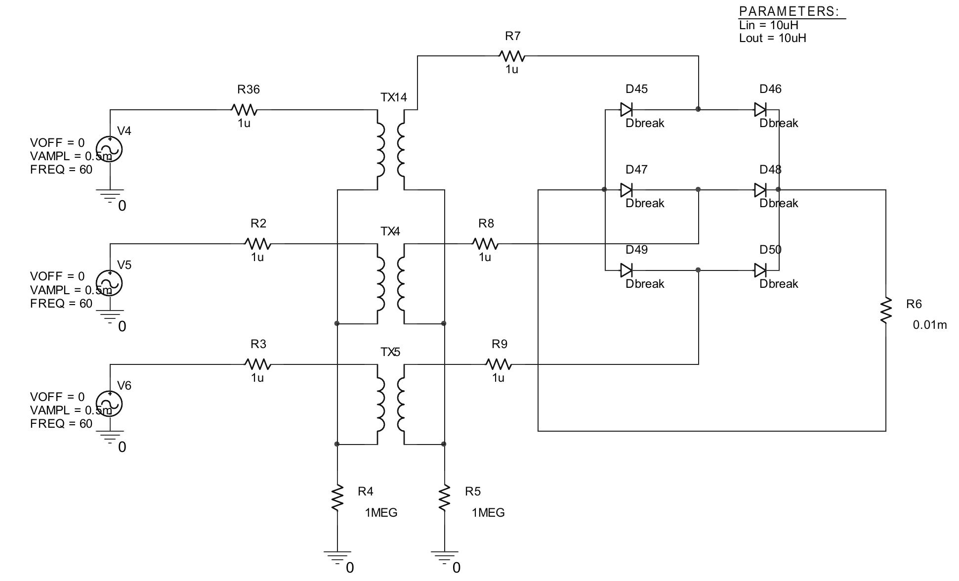 6-pulse bridge rectifier schematic figure 1 shows schematic