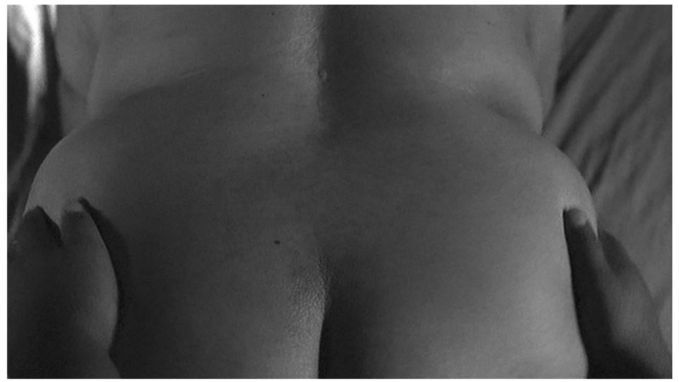 Figure 14  The monstrosity of the close-up in Battle in Heaven  with which Battle in Heaven’s obese bodies resonate even more strongly. 