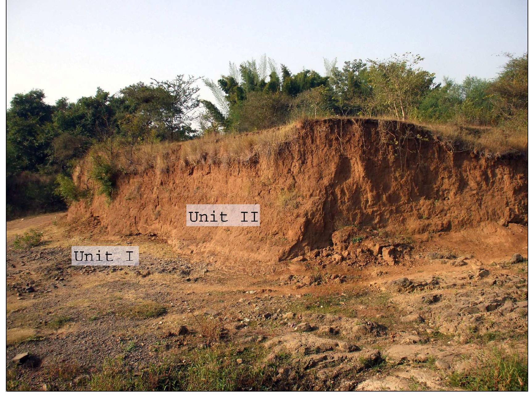 Fig. 5. A 20 m thick sediment and a small knick point in the source region, Kiwara Odha 