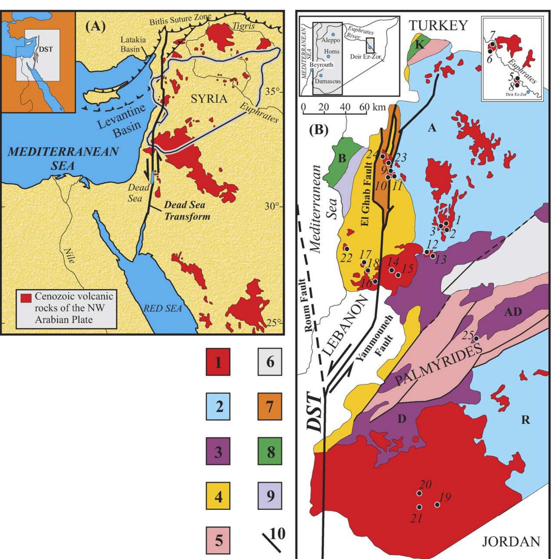 Al Rutbah Total alkali vs. silica classification diagram (le bas et