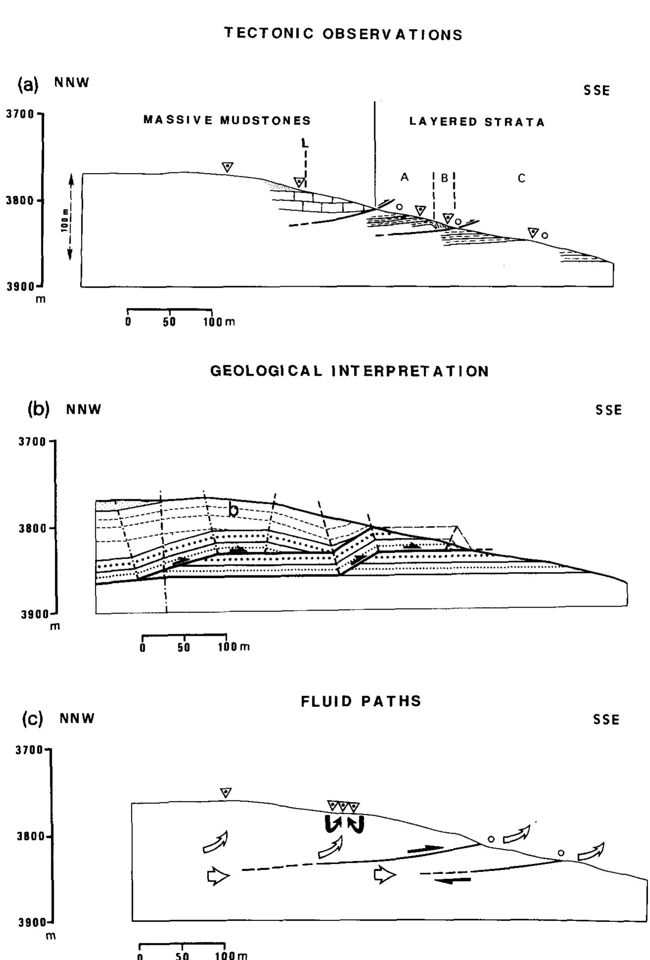 Tectonic Ramps Seabeam (isobaths every 20 m) and structural map of the