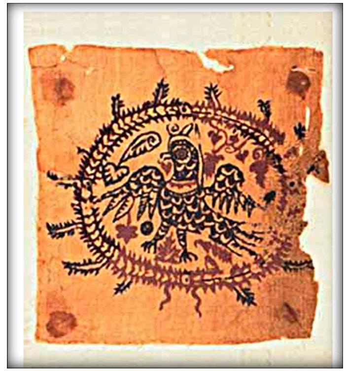 Coptic Fish Figure 2. coptic textile panel. circa 4-5