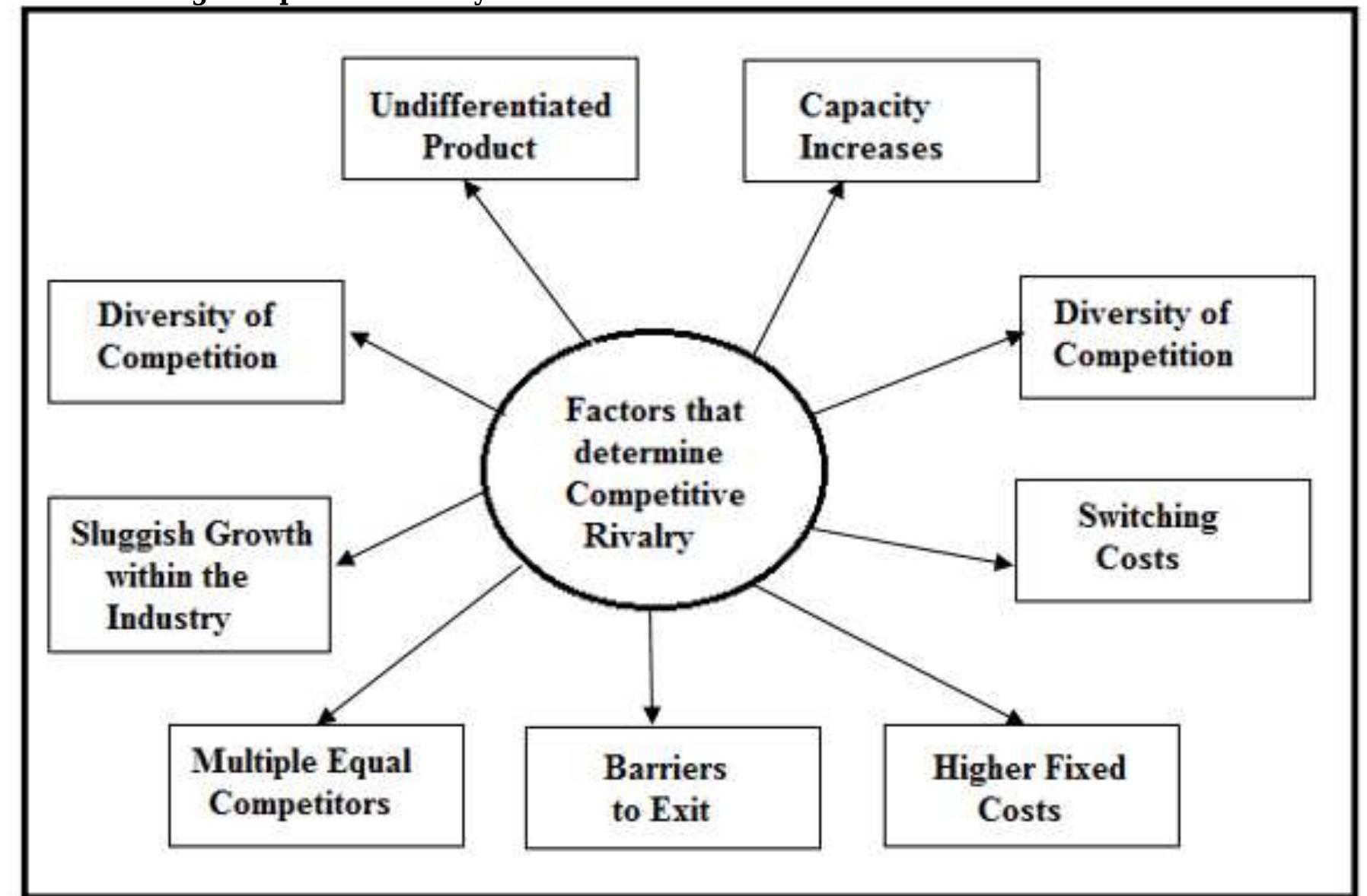 Indistry Rivalry The nature and structure of an industry may determine the