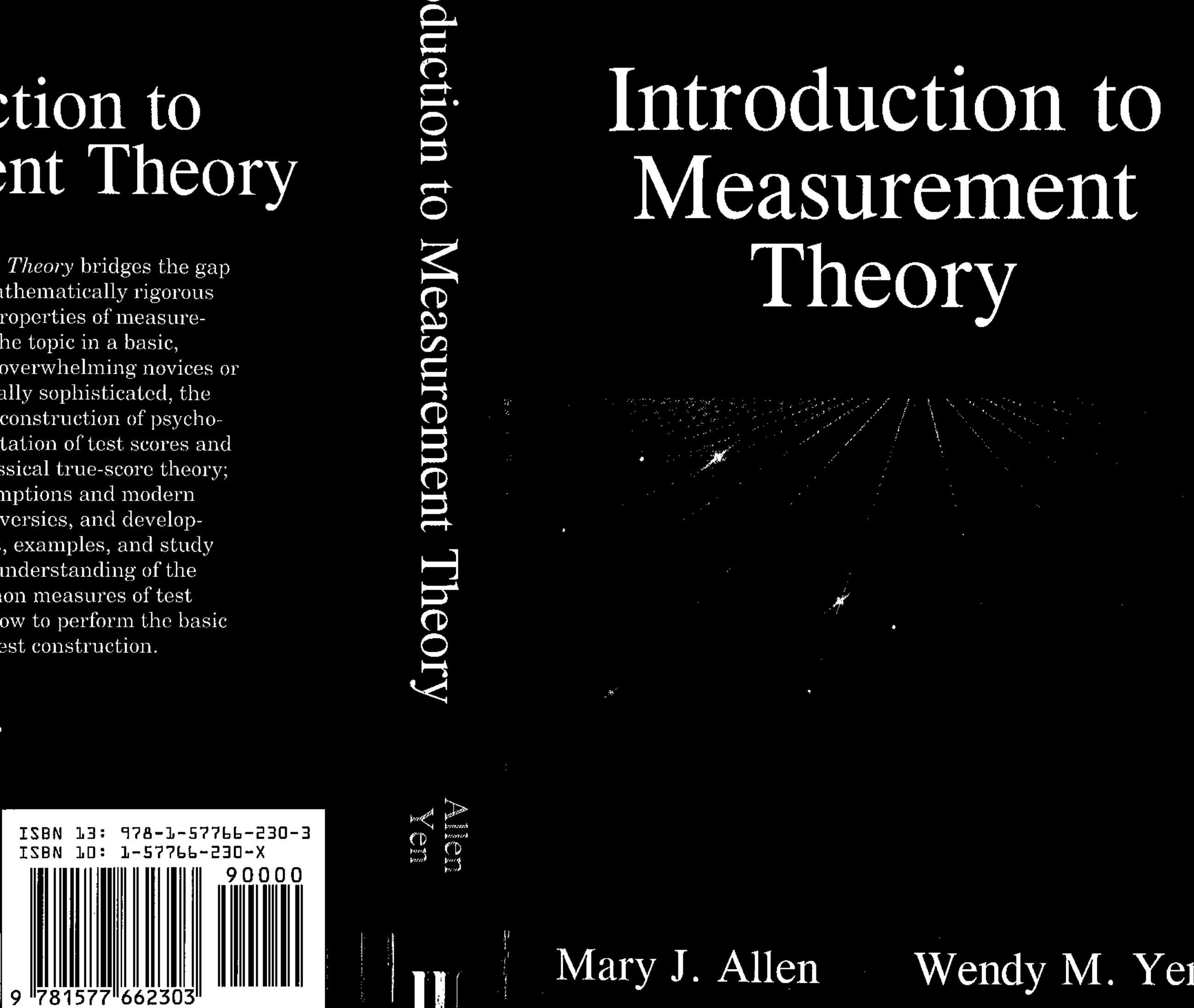 (PDF) Introduction to Measurement Theory