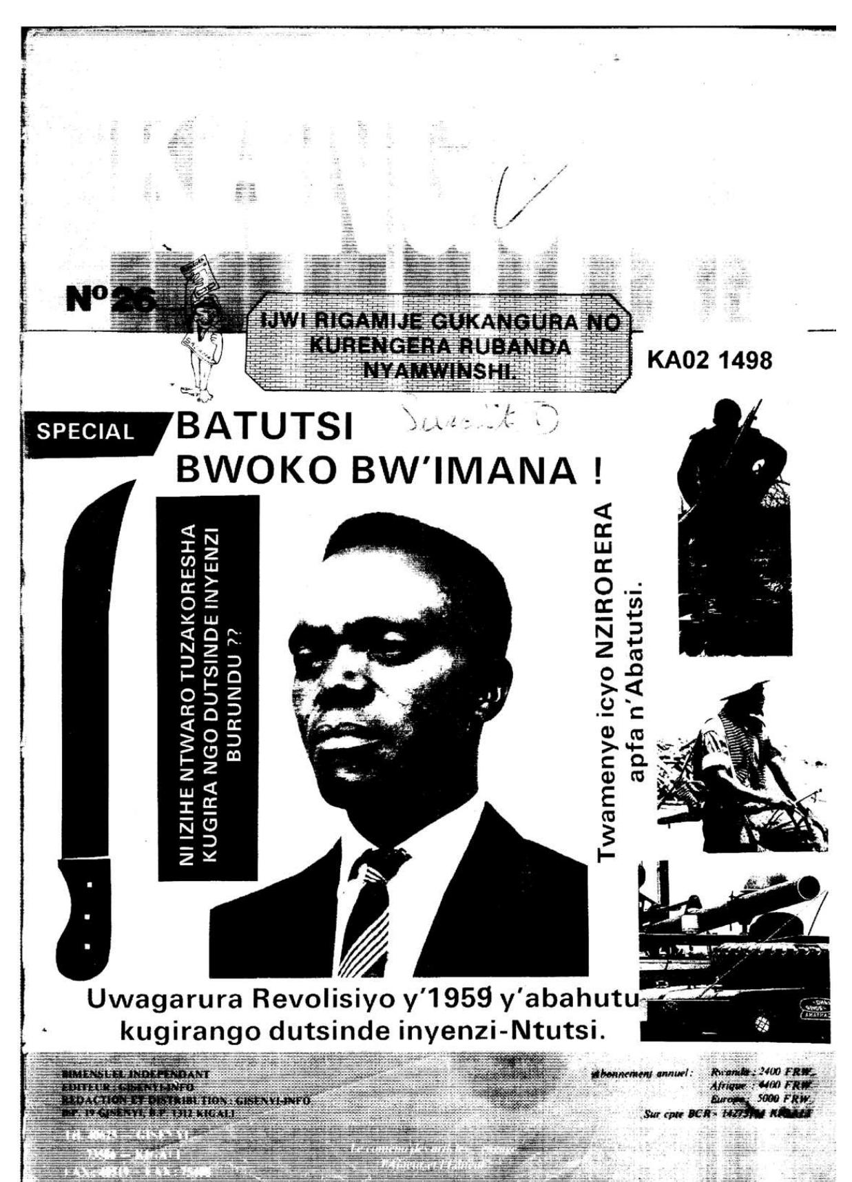 Inyenzi Rwanda Figure 1 - Genocide and Religion in Rwanda in the 1990s:
