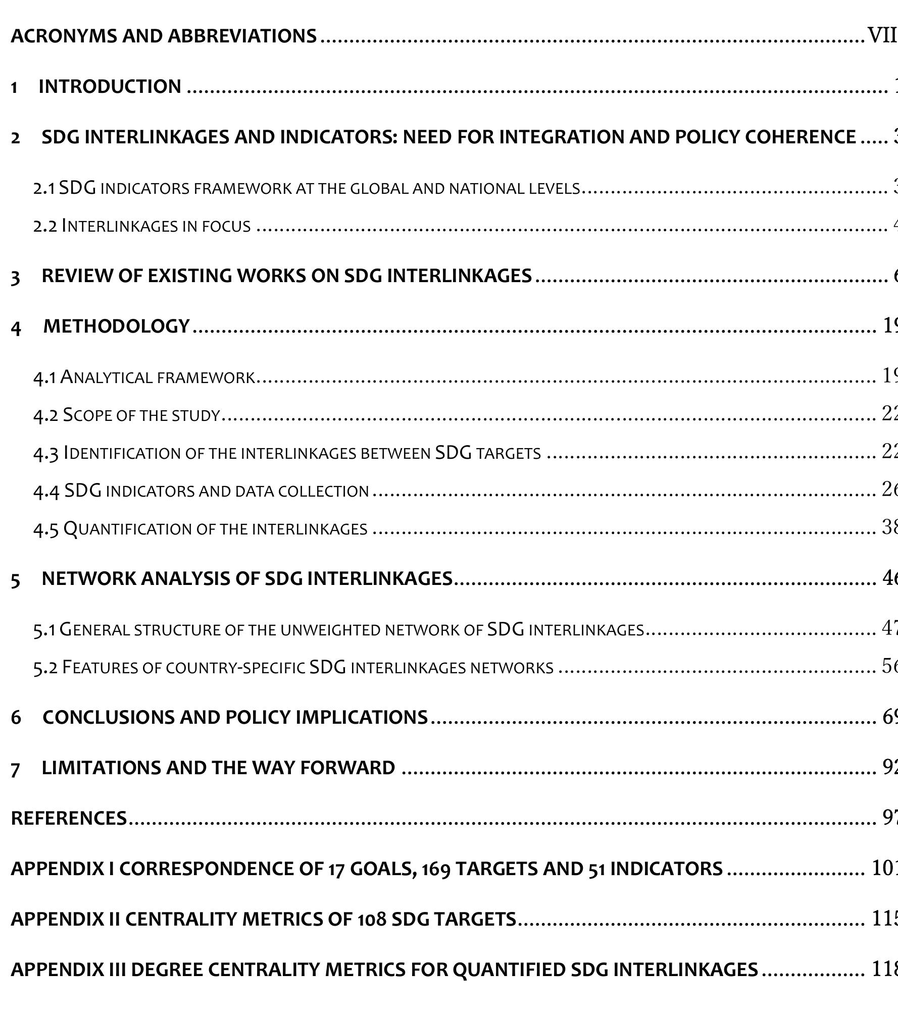 Table 2 - Sustainable Development Goals Interlinkages and