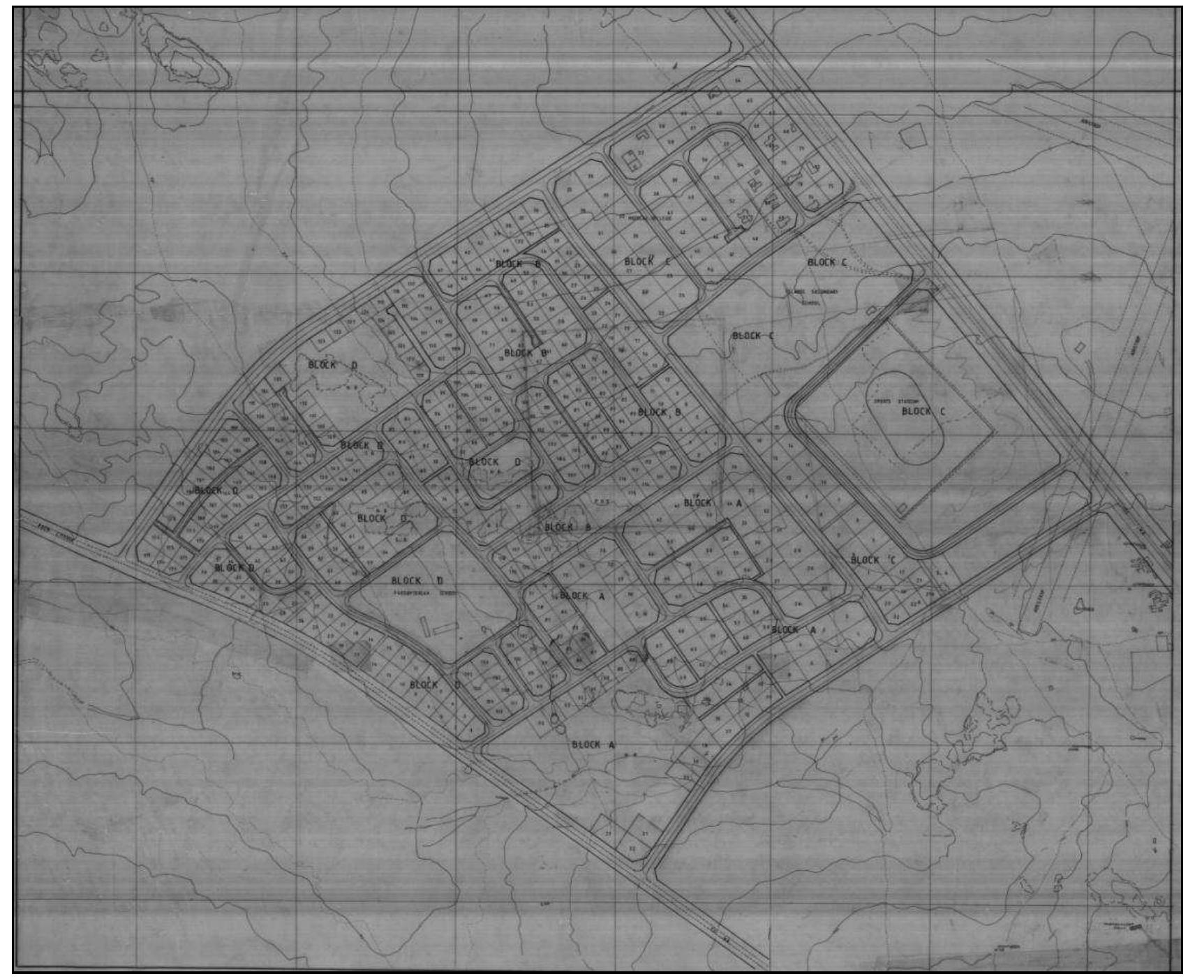 Municipality Layout Detailed layout plan of a neighbourhood of wa township;