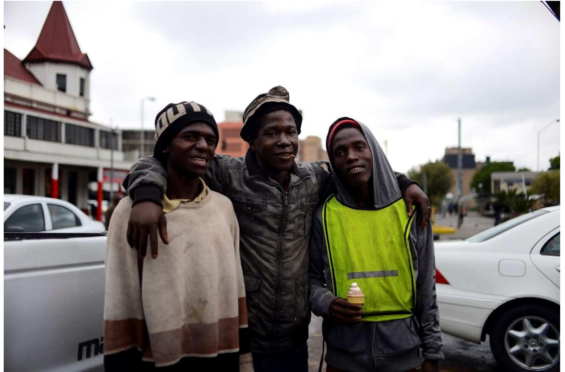 Reatile Moalusi 15 informal parking attendants (street kids) in front of
