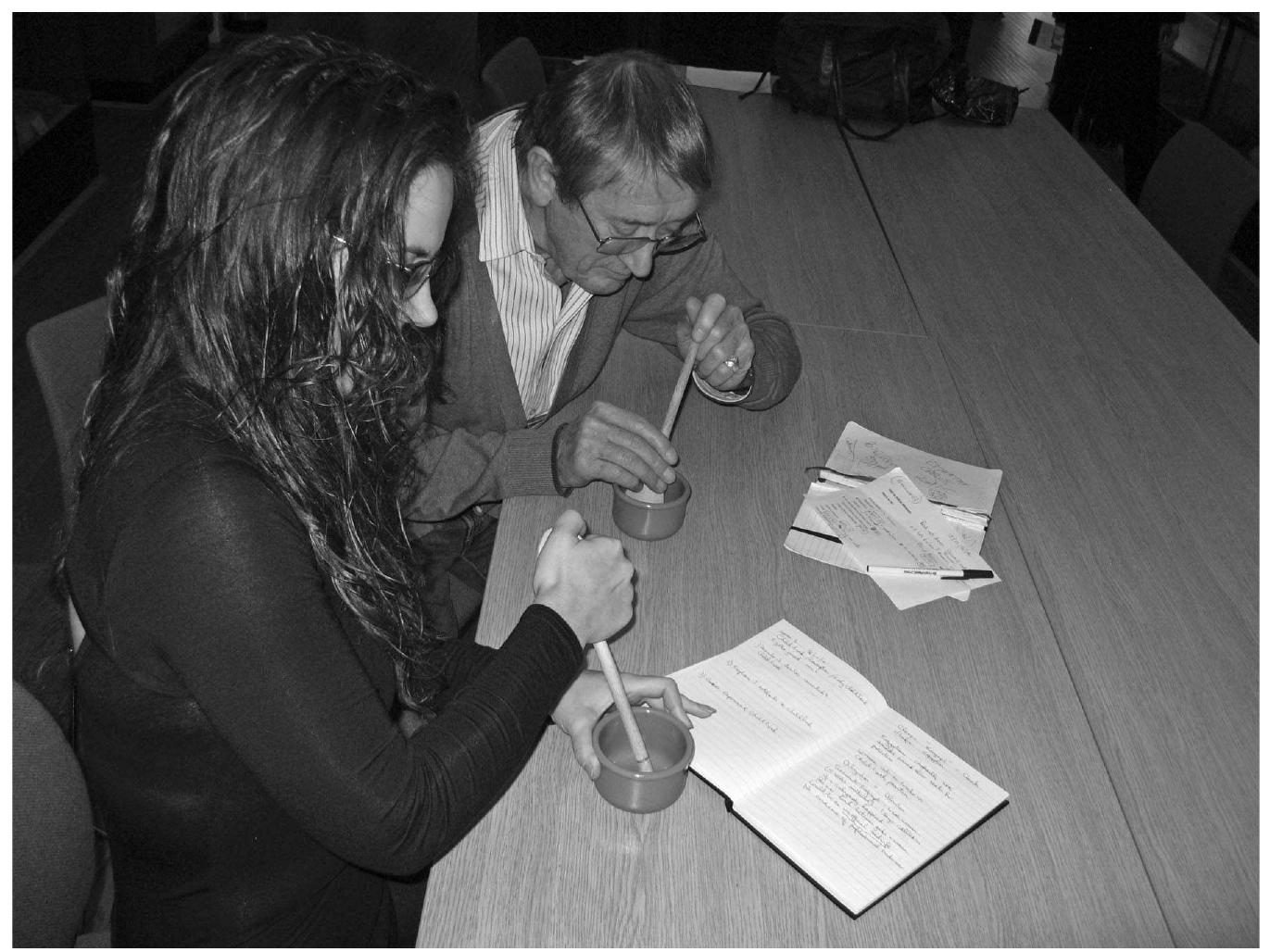 During the ensuing discussion considerable doubts were not surprisingly expressed as to the optimistic ‘up to three years’ shelf-life of the product (Figure 31.4). The students were all of the opinion that the only possible expla- nation could be that putting this concoction anywhere near the vagina would, to quote Szpakowska (2007: 213) in reference to the use of crocodile dung in the contraceptive prescription Kahun at, ‘quickly quench any amorous advances’. 