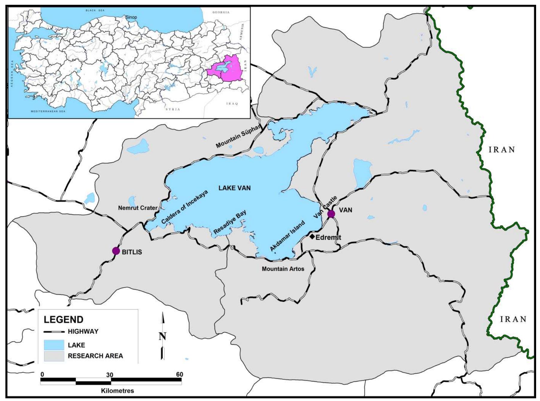 Map of the research area the survey questionnaire was first