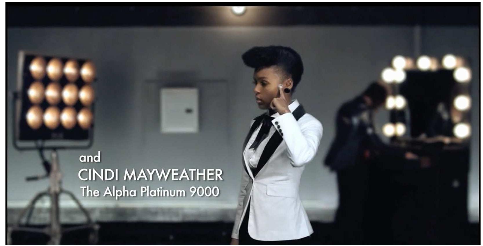 FiGuRE 2. JANELLE MONAE AS BLACK/SKIN ANDROID CinDb| MAYWEATHER, “MANY Moons” (DirRECTED BY ALAN FERGUSON, 2008), FRAME GRAB. 
