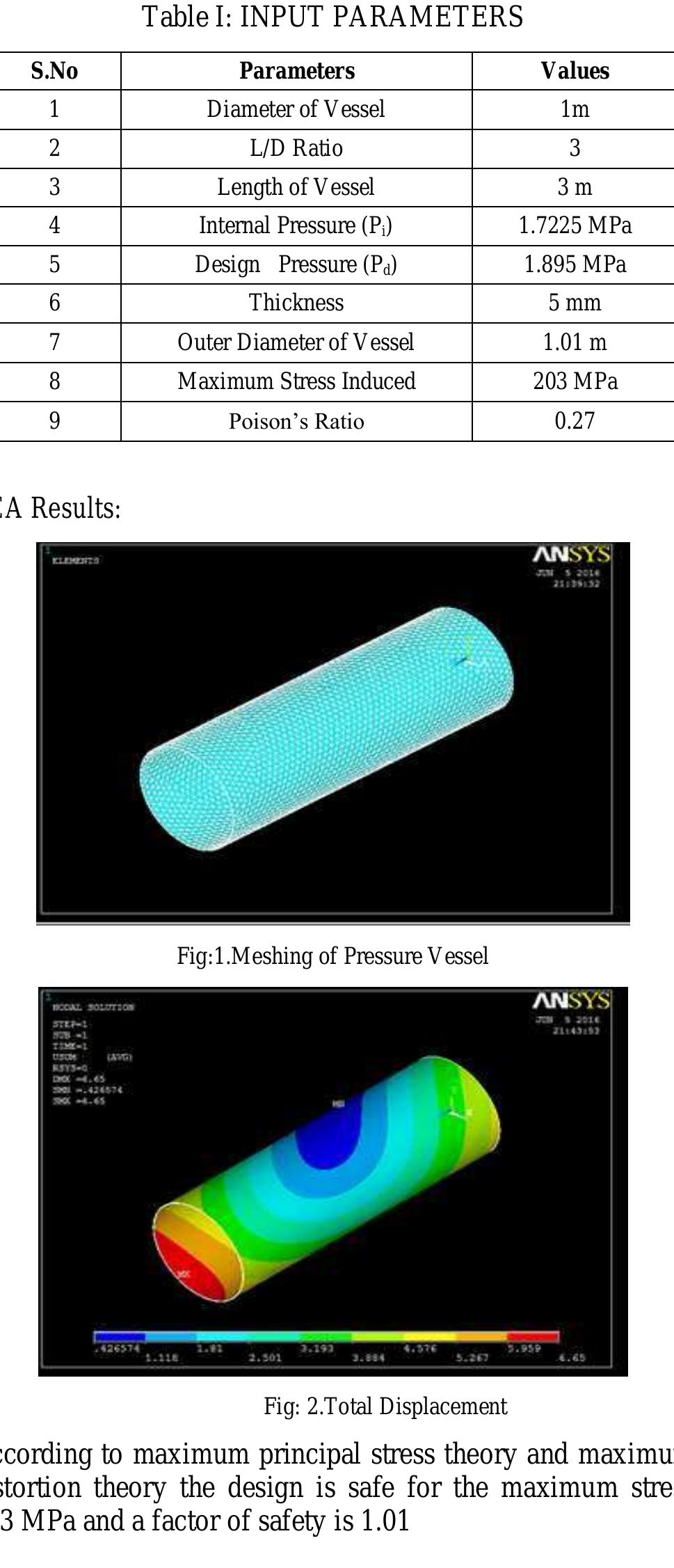 (PDF) Design and Analysis of Pressure Vessel Using Finite Element Method