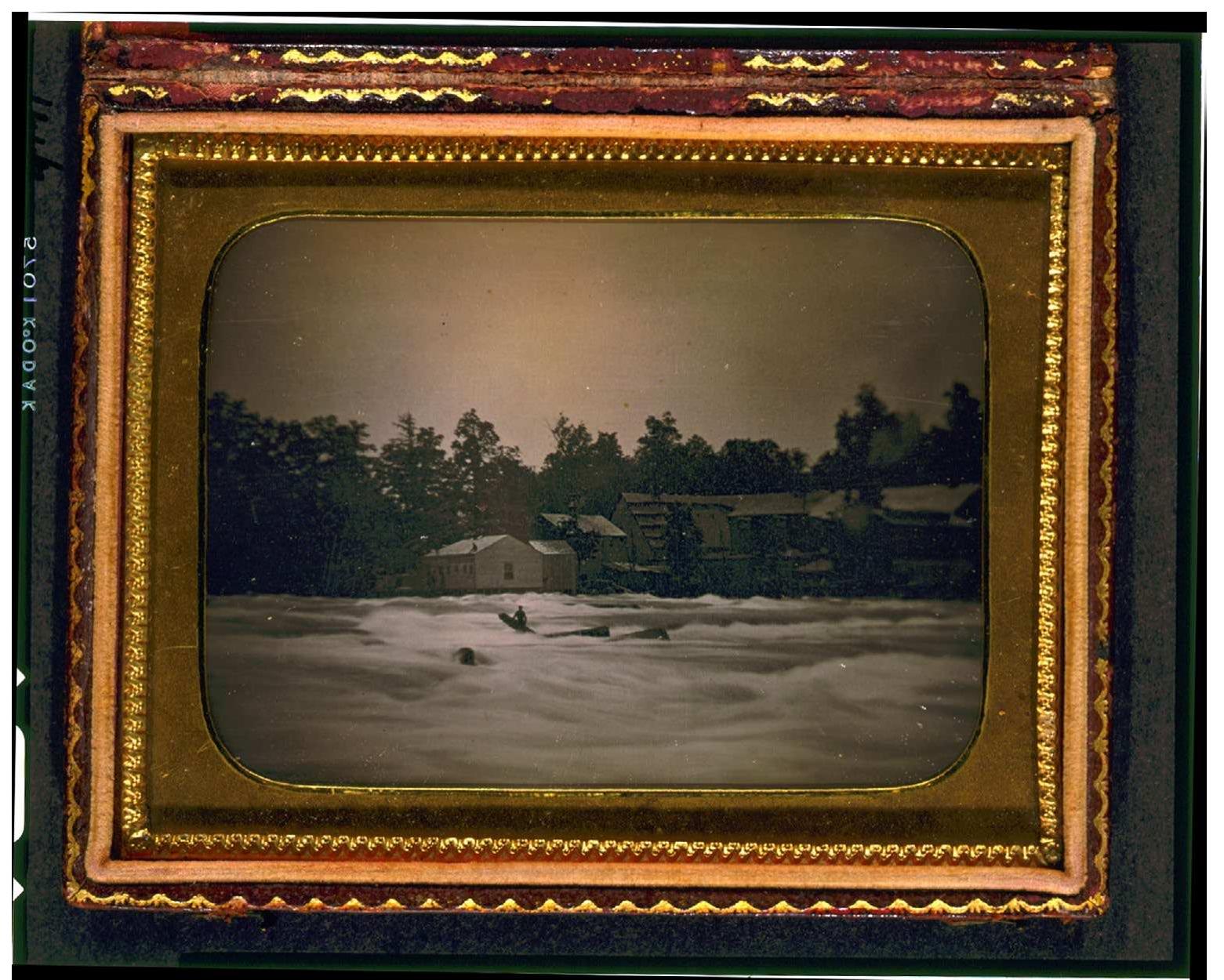 Figure 3. Platt D. Babbitt, [Joseph Avery Stranded on Rocks in the Niagara River]. Daguerreotype, | 853. Library of Congress, Washington, DC. 