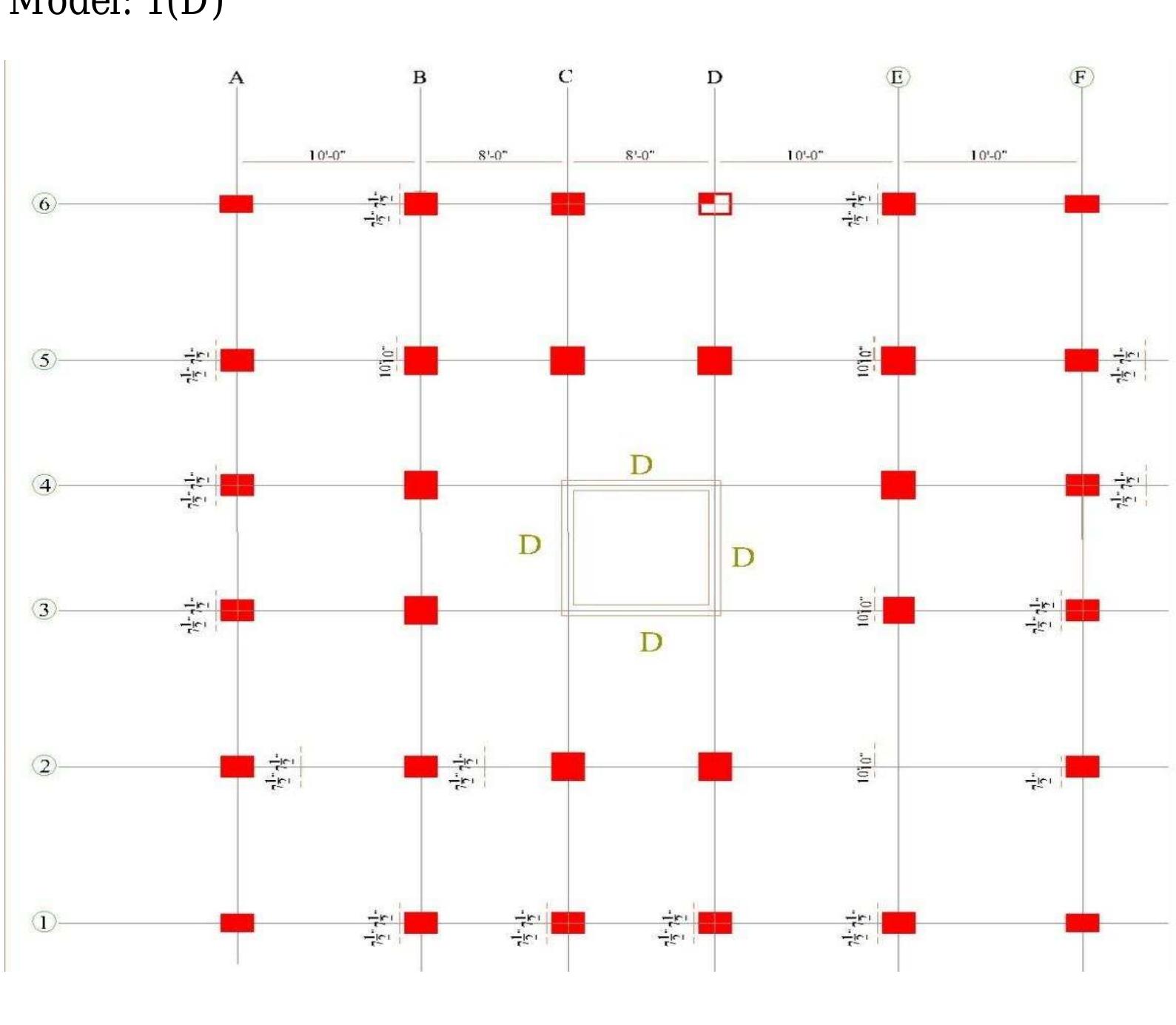 Column Layout Model 3.13.4.1: model 1.0(d) column layout plan